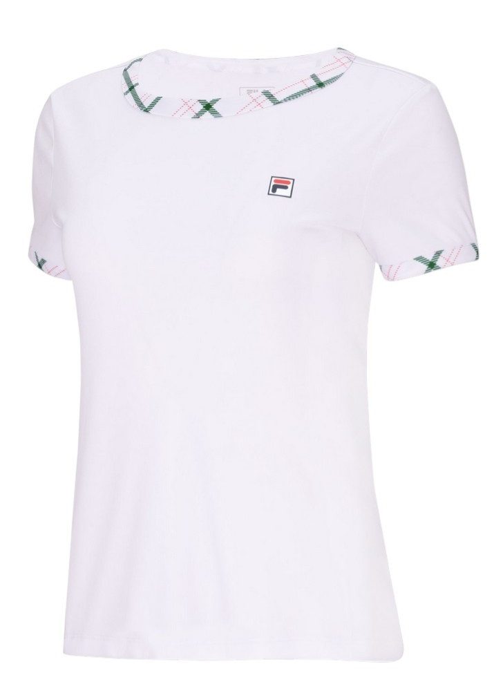 Fila Tennisshirt Yamila (angenehmes Tragegefühl) weiss/grün Damen