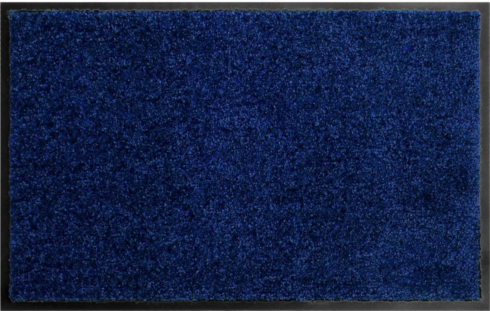 8 Schmutzfangmatte, UV-beständig, in waschbar CLEAN Schmutzfangmatte rechteckig, Höhe: PRO, Uni-Farben, Fußmatte blau mm, Textil, Primaflor-Ideen