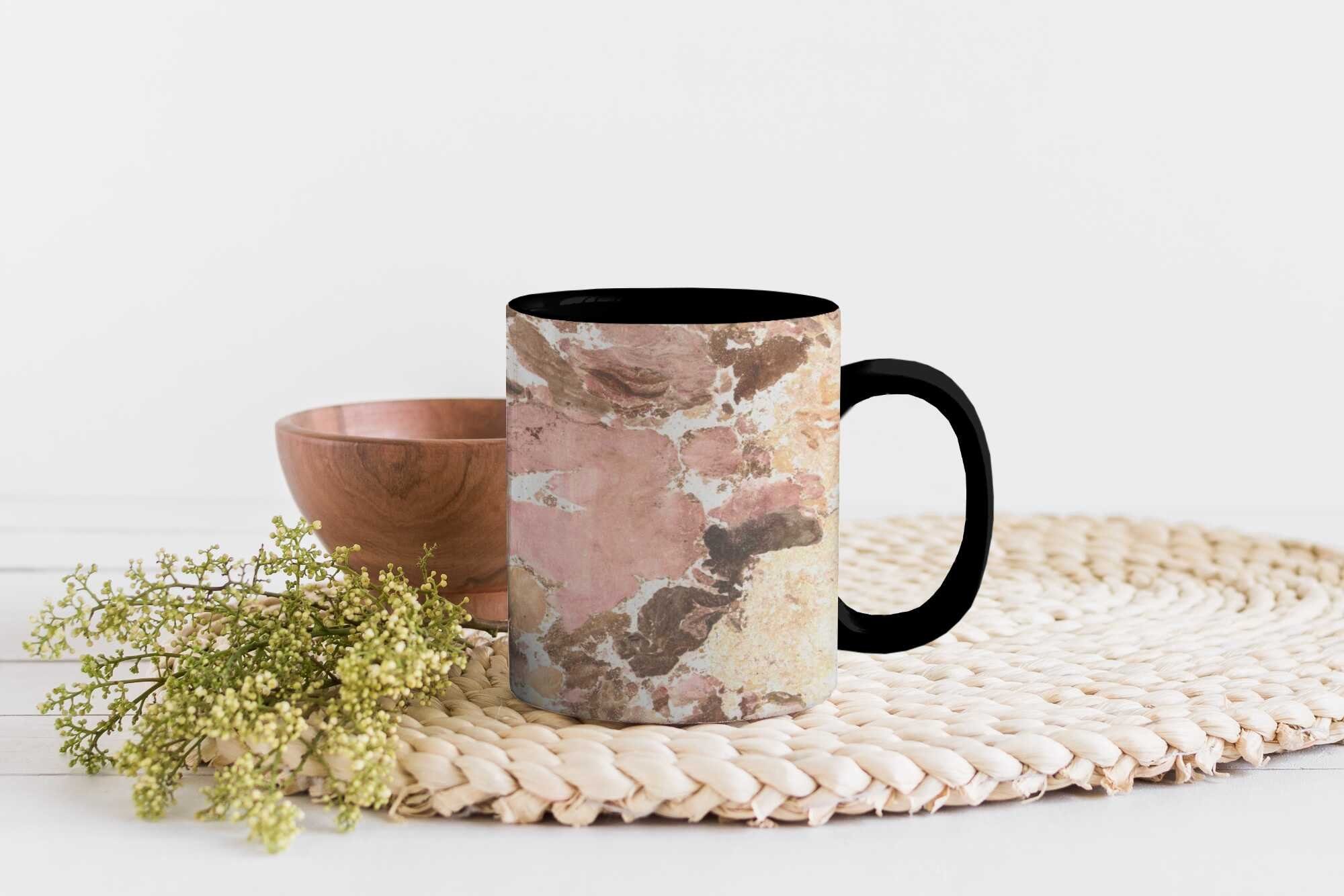 Kristalle Farbwechsel, - Geschenk - MuchoWow Keramik, Teetasse, Granit, Kaffeetassen, Tasse Rosa Zaubertasse,
