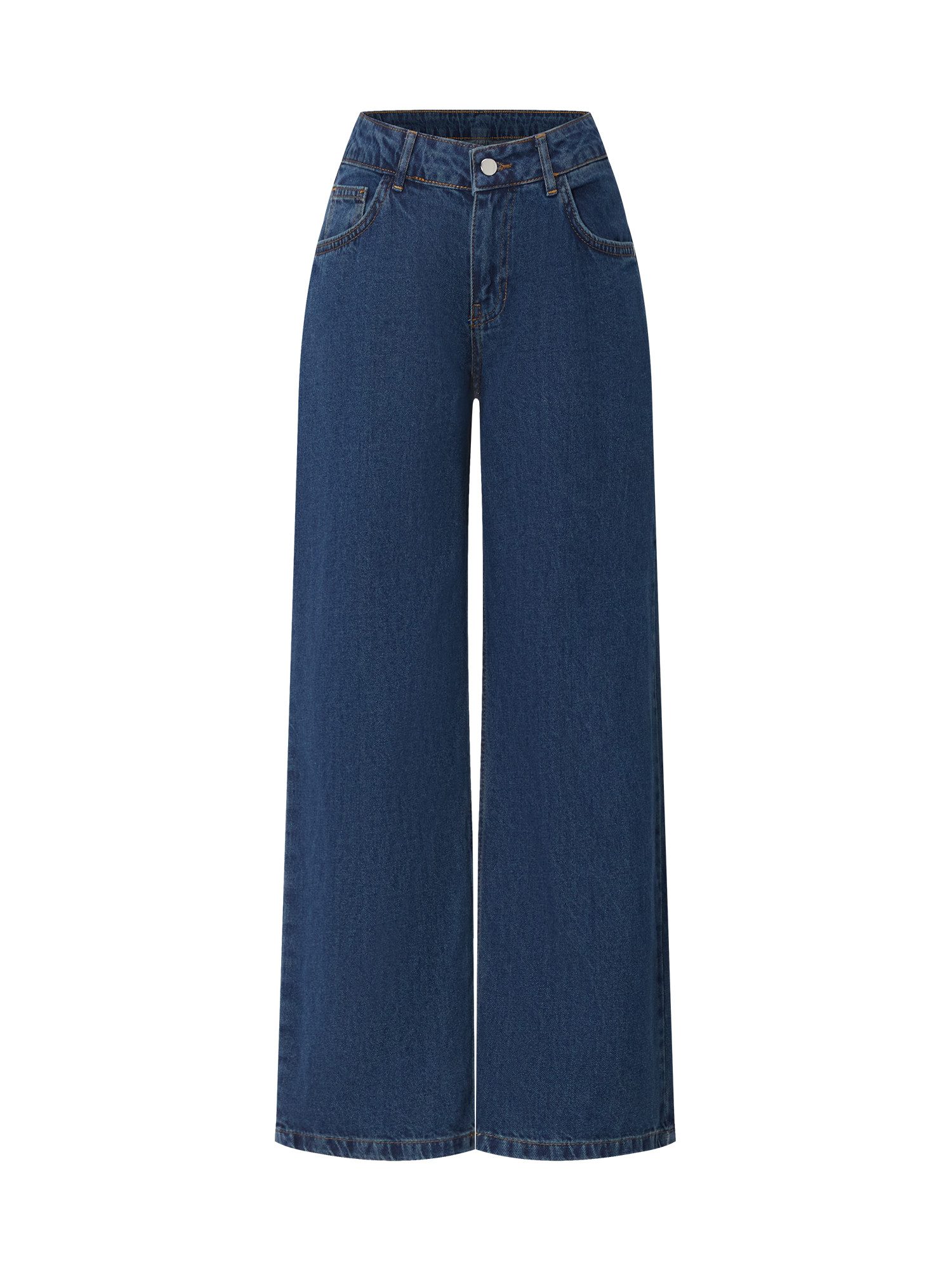 Imily Bela Boyfriend-Jeans Damen Hochgeschnittene Jeans mit geradem Bein (Packung, 1-tlg., 1per-Pack) aus Baumwolle