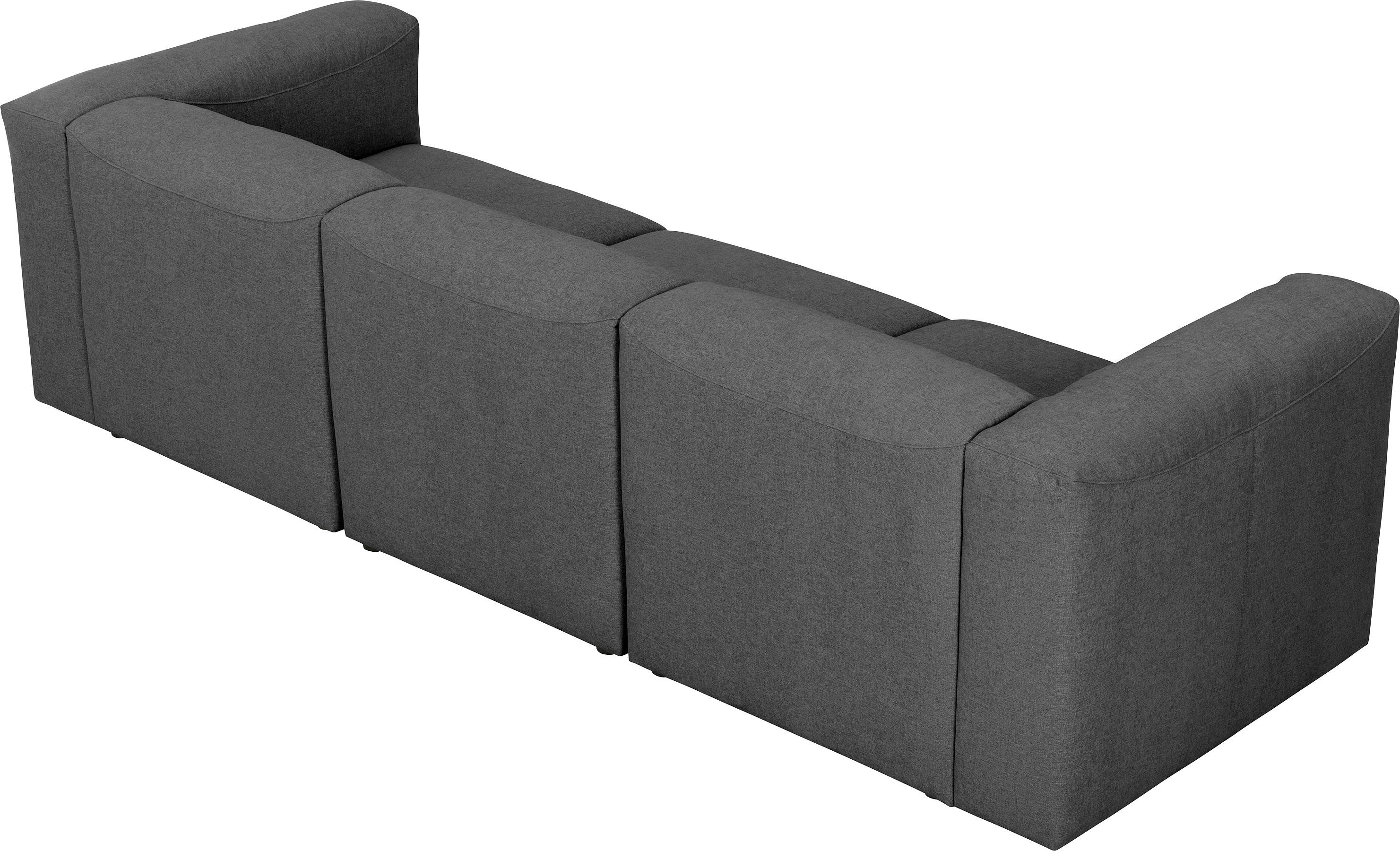 Sofa-Set 05 3 Winzer® individuell Lena, Max anthrazit 3-Sitzer 3 Sitz-Elementen, Spar-Set kombinierbar aus Teile,