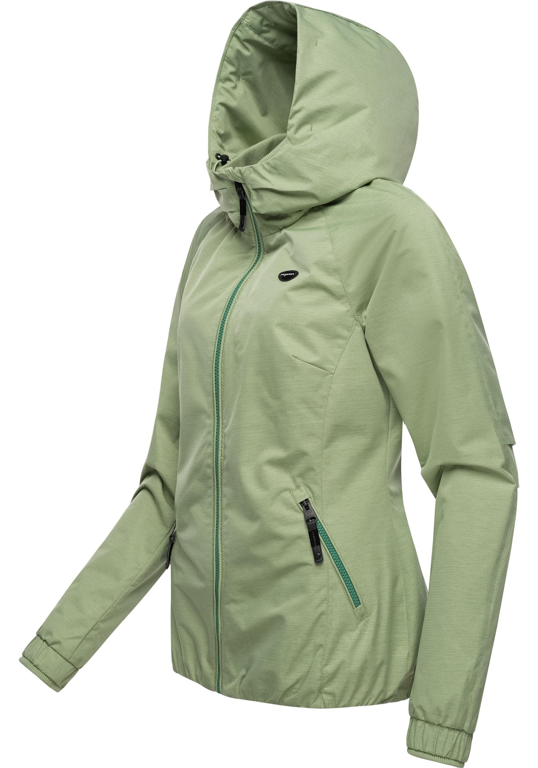 Ragwear Outdoorjacke Dizzie Tech Wasserdichte Damen Übergangsjacke mit großer Kapuze