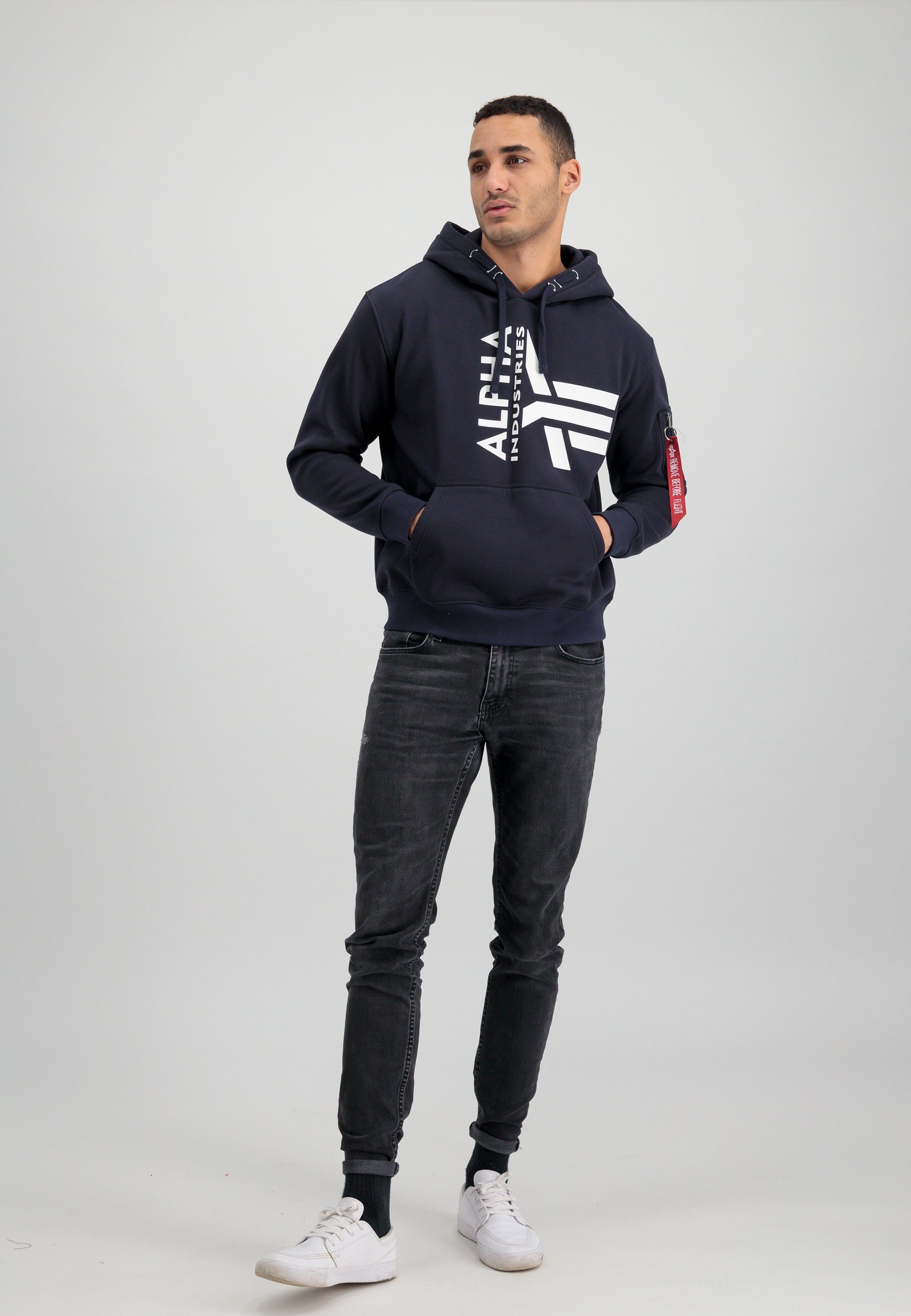 Alpha Industries Hoodie rep.blue Hoody Industries - Logo Alpha Foam Half Hoodies Men