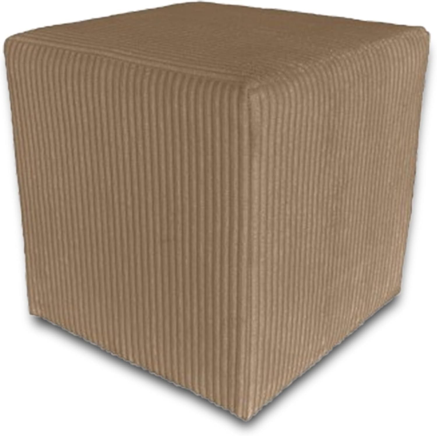 Best for Home Кубик для сидіння Best For Home Würfel Pouf Табурети Beige – Samt, Підніжка & Sitzpuff