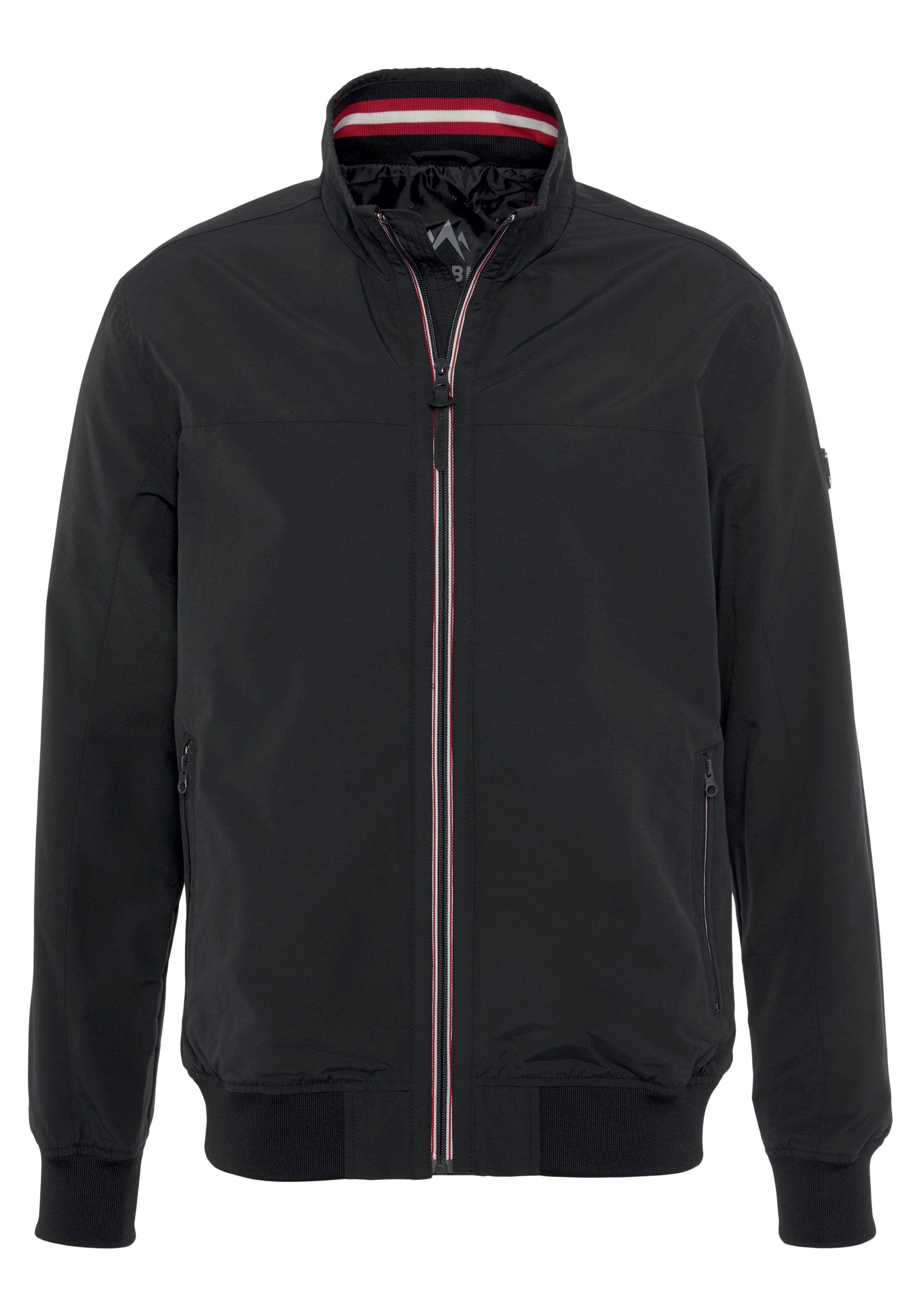 ALPENBLITZ Blouson Brügge schwarz Kontrastendetails feinen mit