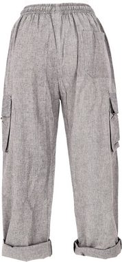 Guru-Shop Relaxhose Yogahose, Unisex Goa Baumwoll-Hose - grau Ethno Style, alternative Bekleidung