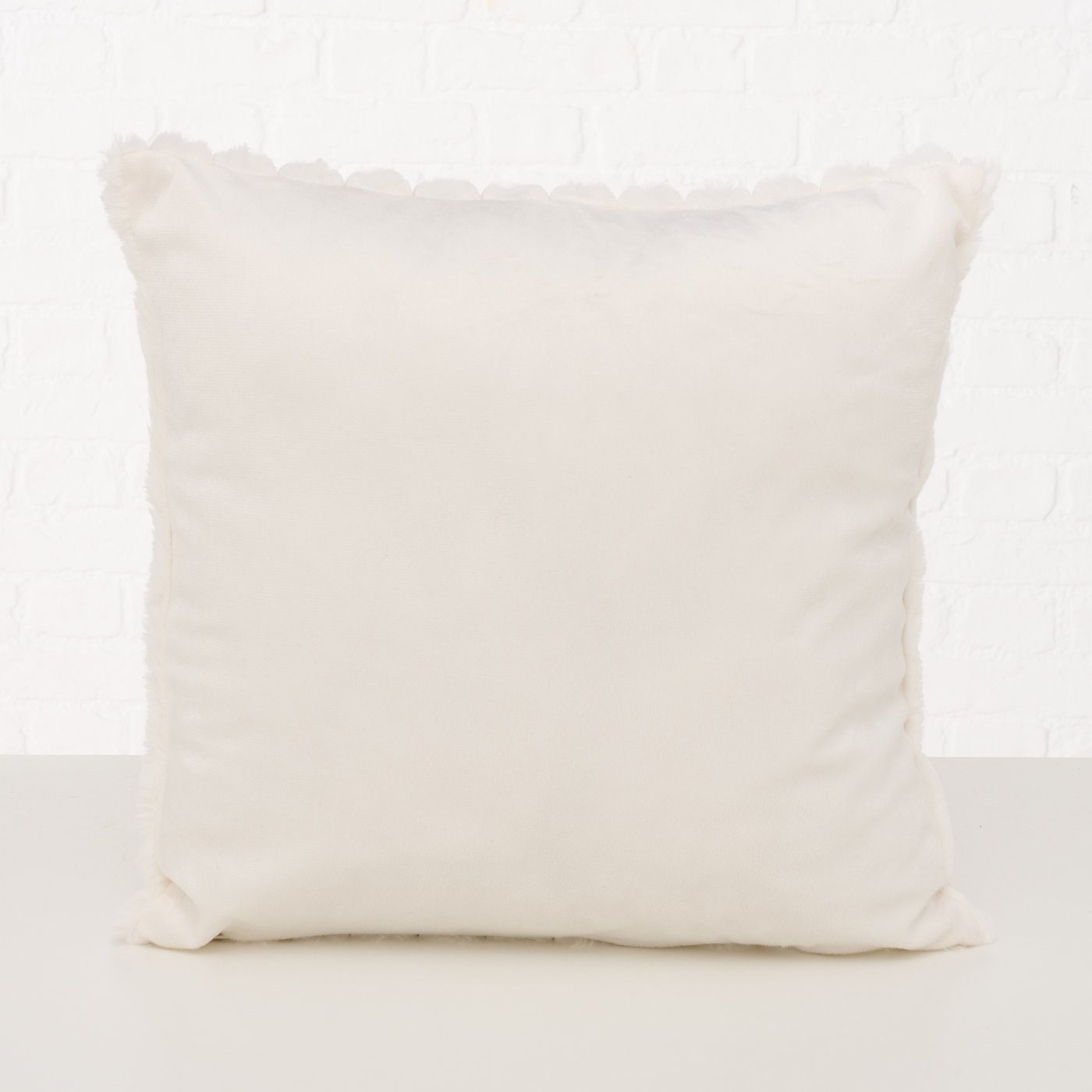 BOLTZE Dekokissen Kissen Lucille, 45x45 cm, Cremeweiß