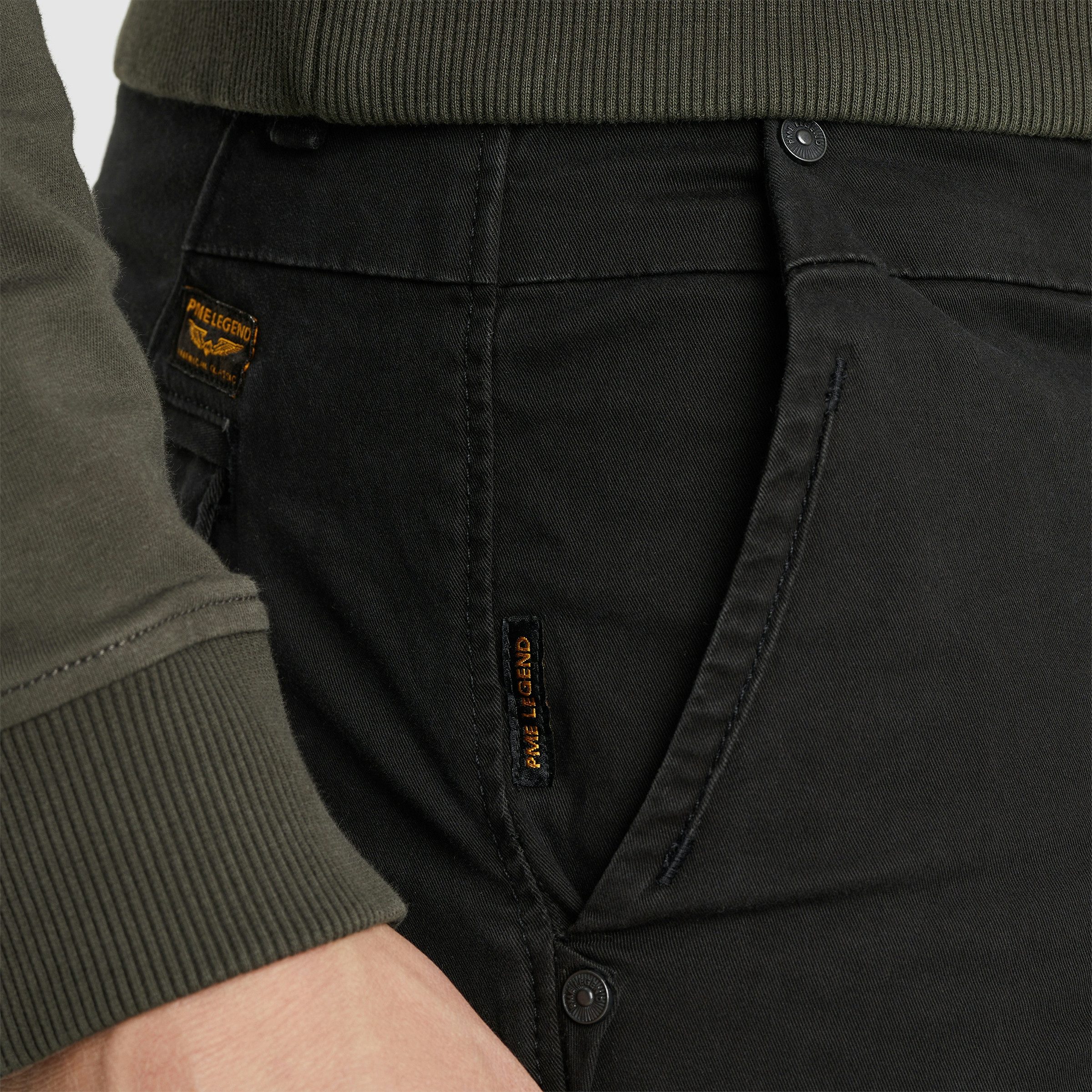 PME LEGEND Chinohose TWIN WASP CHINO LEFT HAND STRETCH TWILL mit Taschen