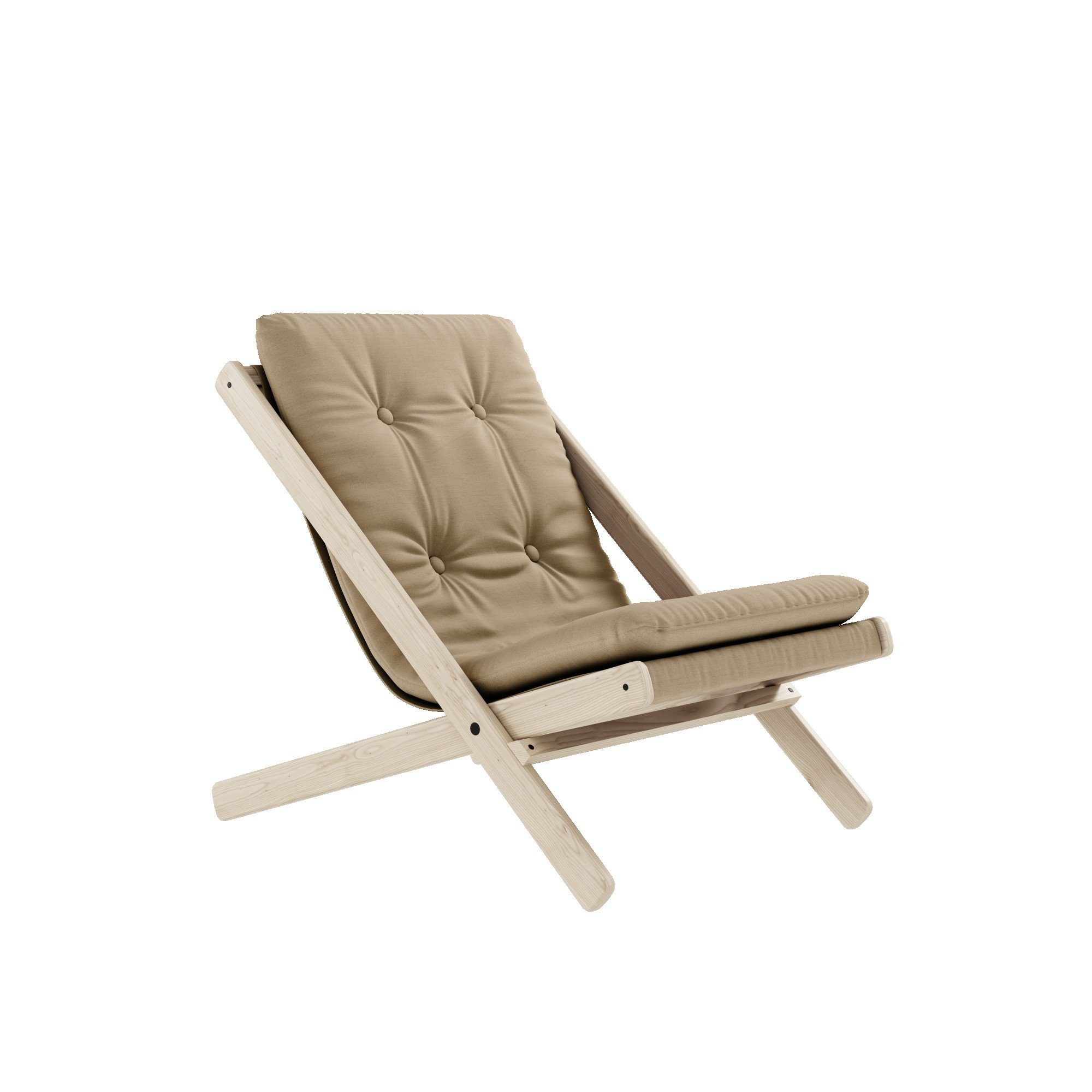 Karup Design Loungesessel Boogie OUT, Gartenstuhl, schnell trocknende und wasserabweisender Sitzauflage beige