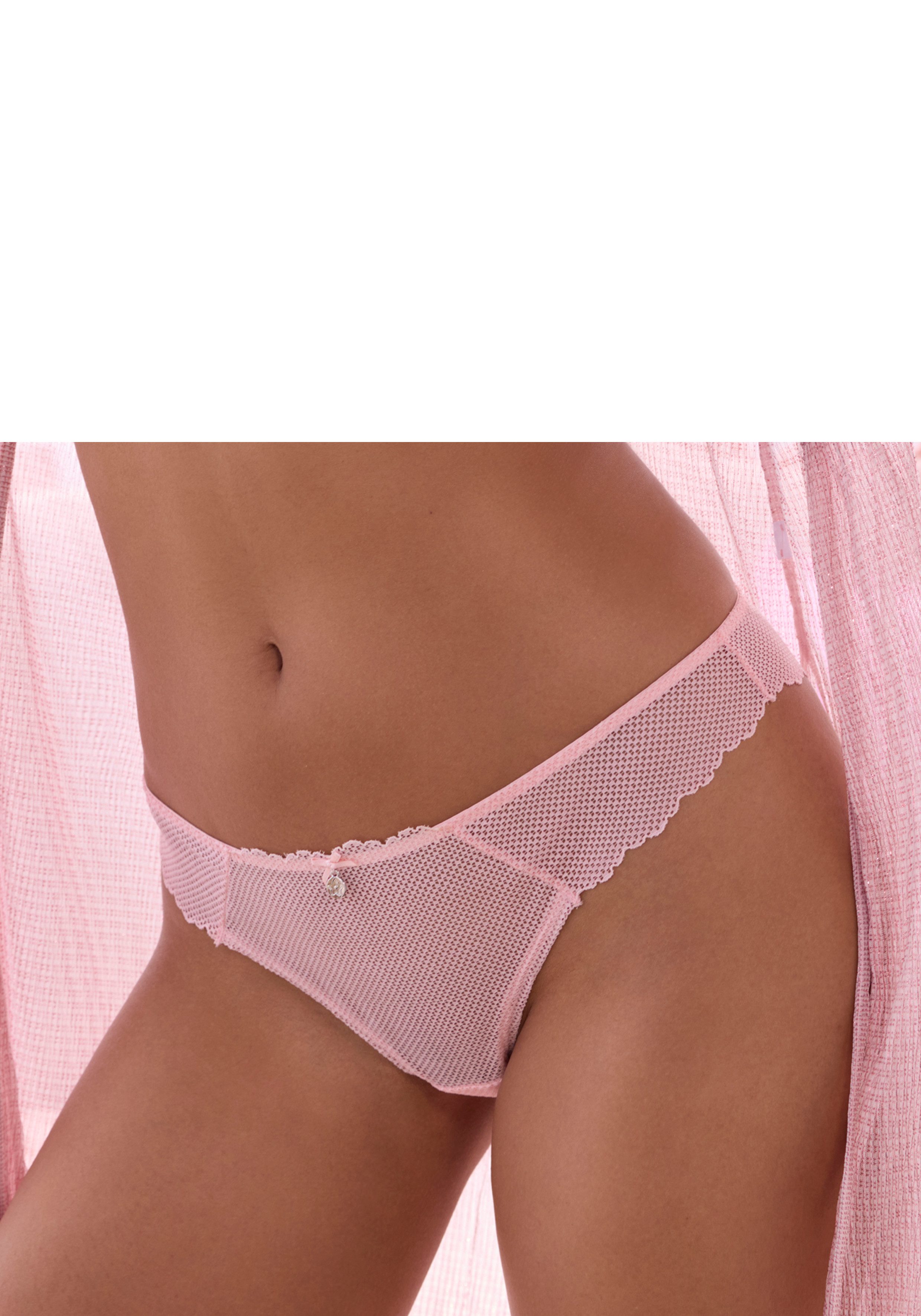 Vivance by Lascana String aus Netzspitze in transparenter Optik