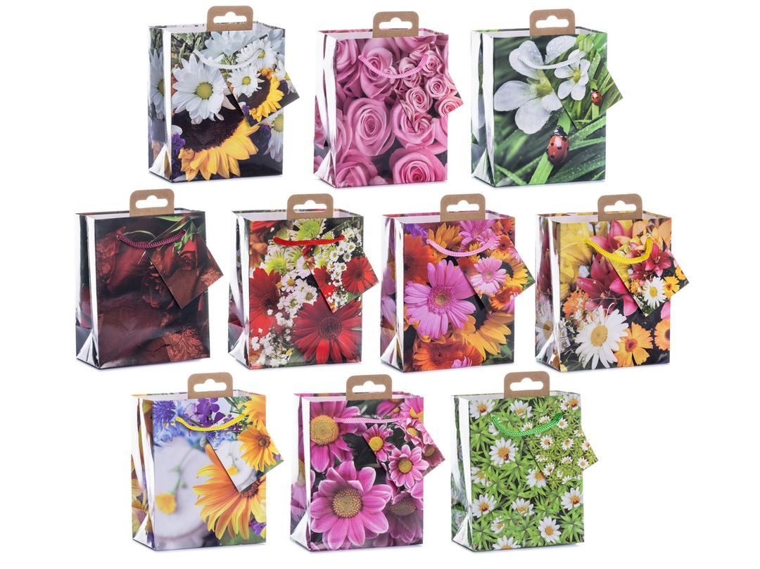 laro Geschenkbox Premium Klein Geschenktüten Geschenktaschen 10-100 Stk Mini Blumen (20 St)