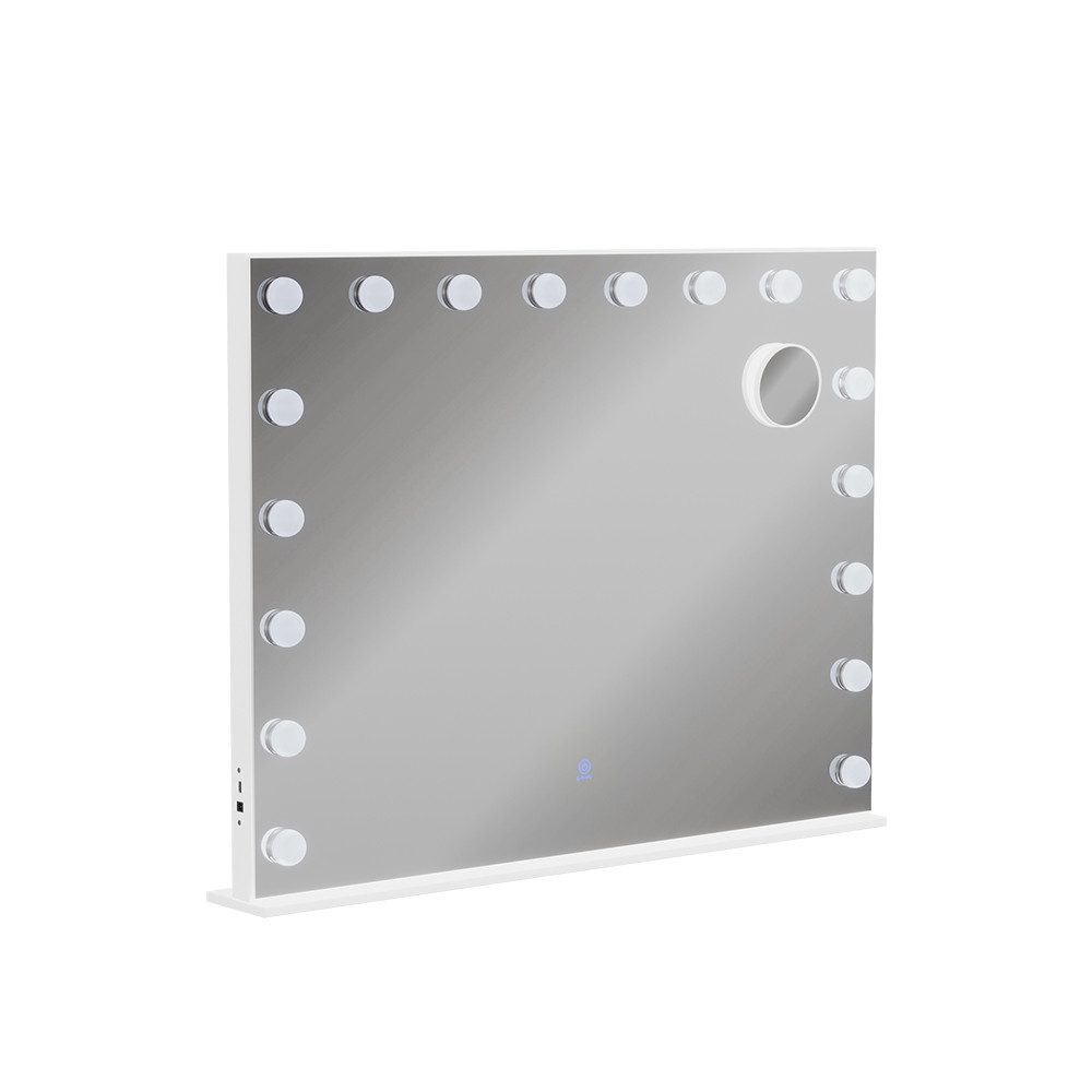 Vicco Spiegelschrank Greta, Weiß, 80 x 61 cm mit LED-Beleuchtung (1-St)