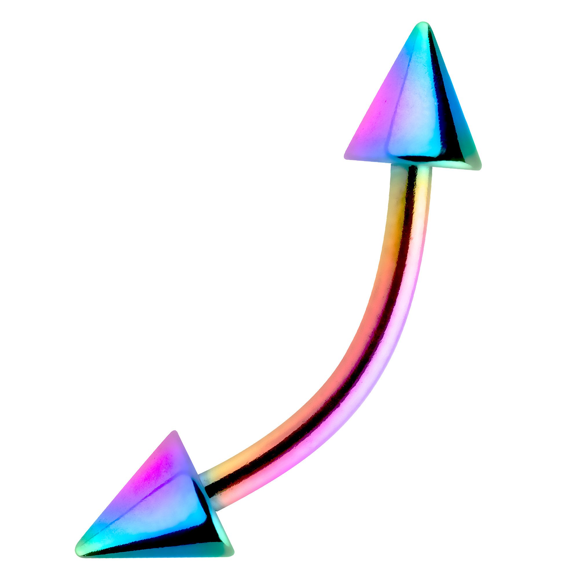 Taffstyle Augenbrauenpiercing Augenbrauenpiercing Eyebrow Spitzen Rainbow günstig online kaufen
