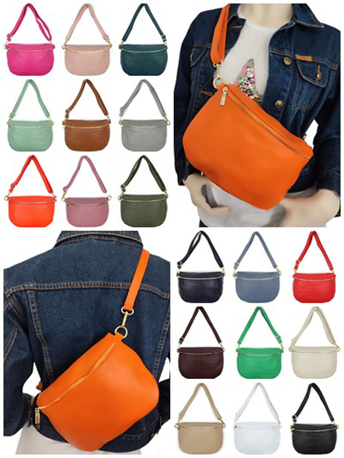 Sa-Lucca Bauchtasche Damen Bauchtasche Umhängetasche Cross günstig online kaufen