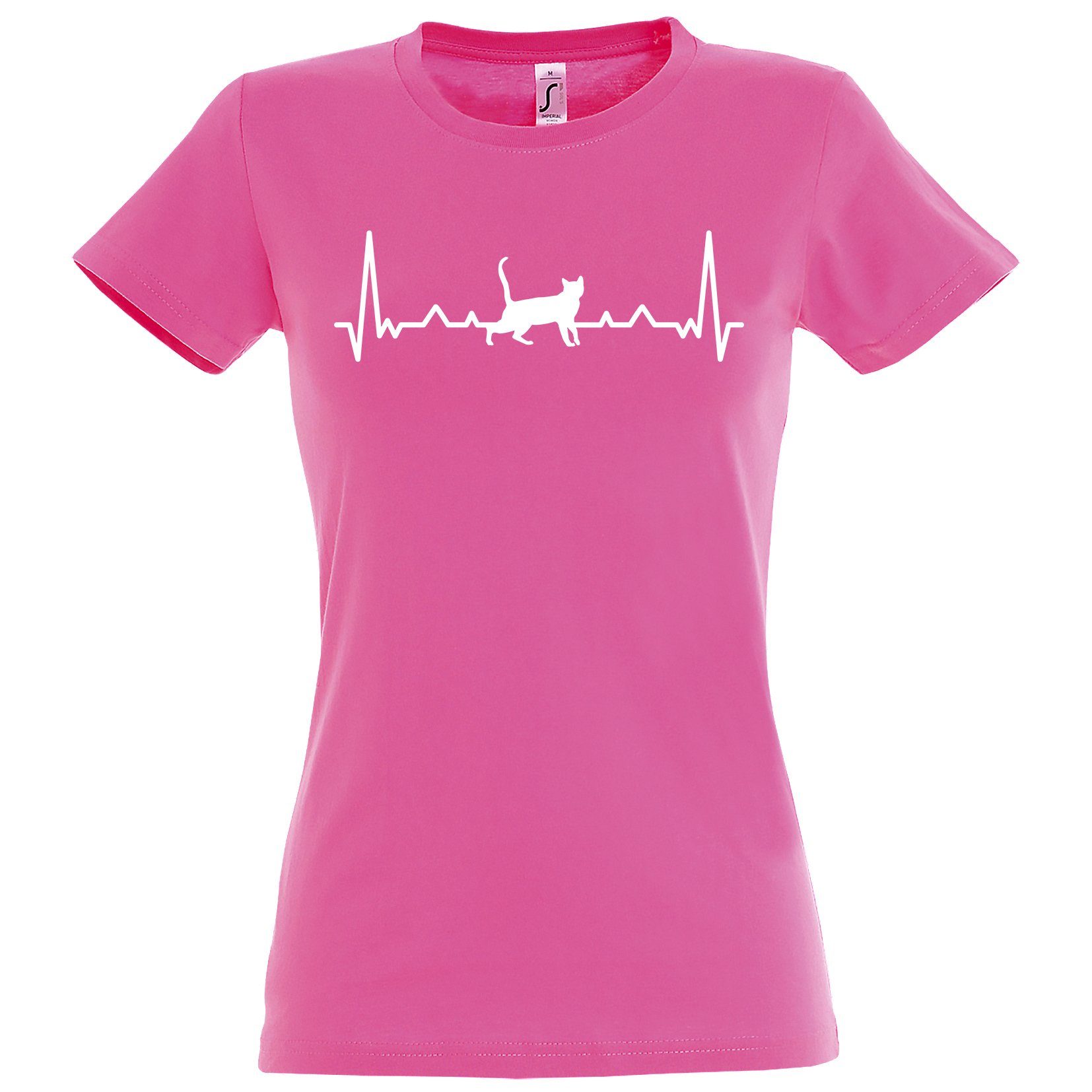 Youth Designz T-Shirt Heartbeat Katze Damen günstig online kaufen