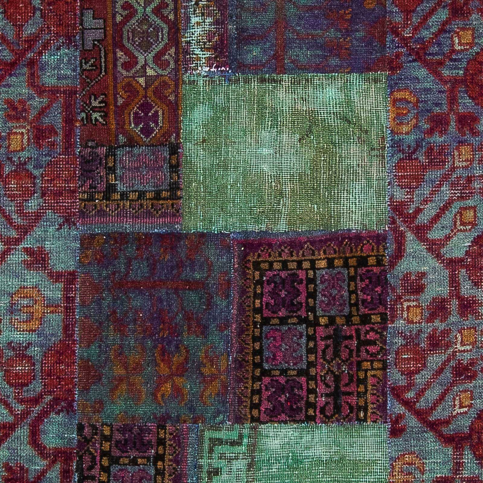 Kazak morgenland, Höhe: Wollteppich Patchwork 76 rechteckig, cm, mm, x 355 Handgeknüpft 6