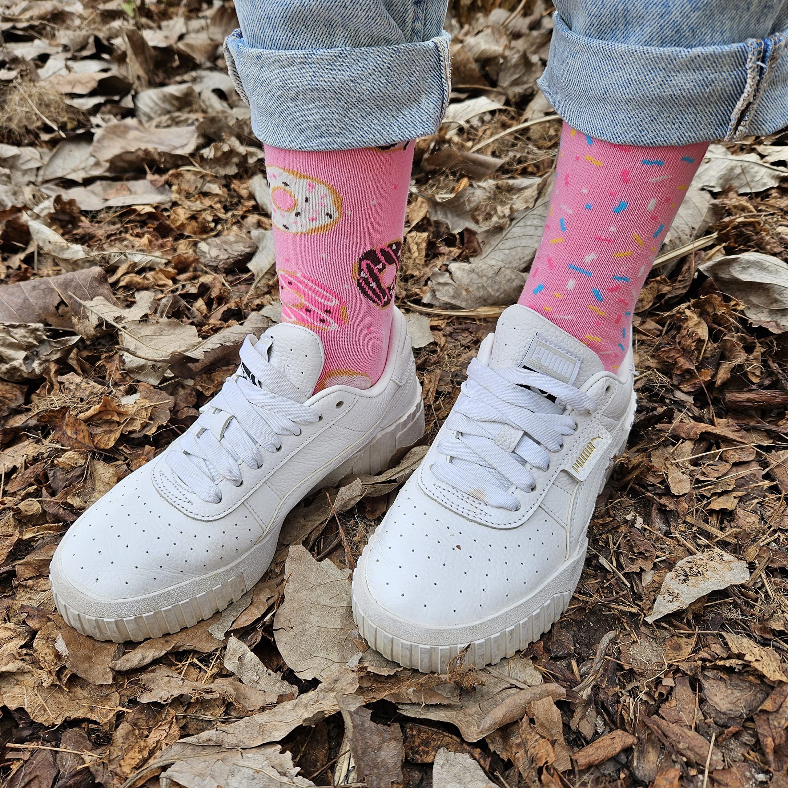 Frauen (Box, Lustige Bunte Socken Soxo 1-Paar, Socken Damen Donut Geschenke 1 Hellrosa Für Paar)