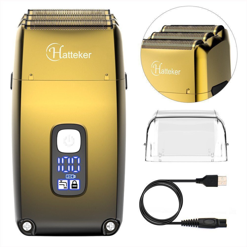 HATTEKER Elektrorasierer RSCW-767, Aufsätze: 1, Langhaartrimmer, Folienrasierer Barttrimmer, Wat&Dry