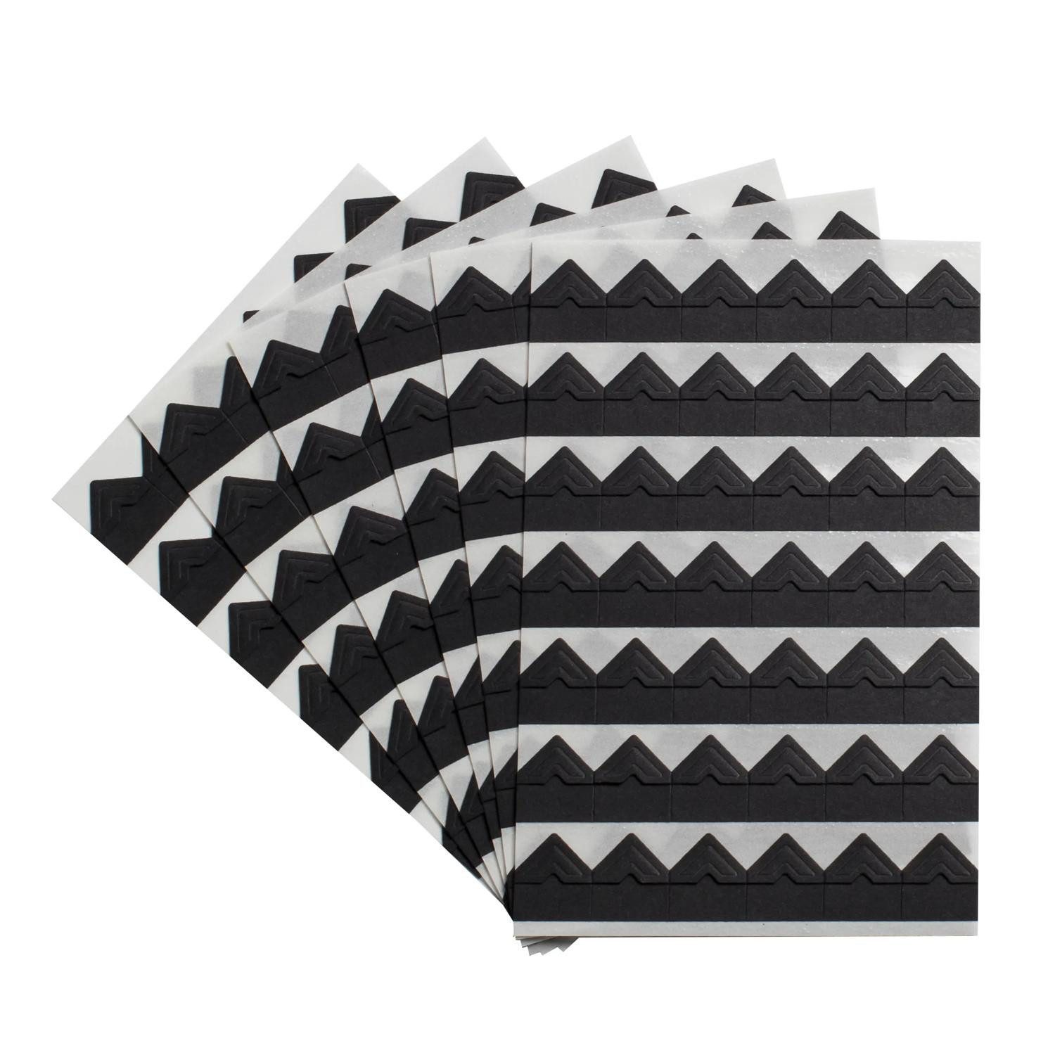 EXACOMPTA Klebestreifen 12x Packung mit 252 dekorativen Fotoecken - Schwarz 12992E Fotoalben Accessories