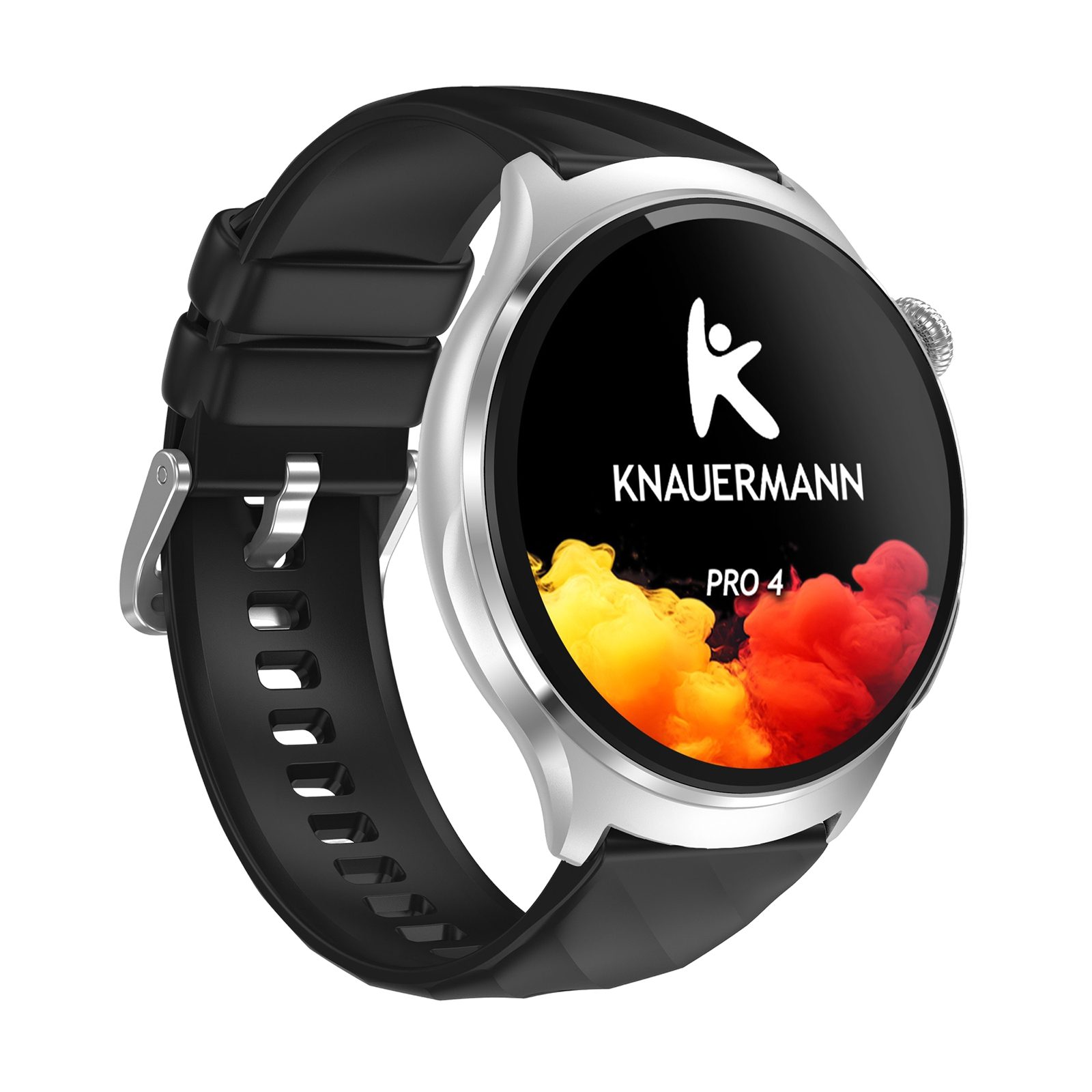 Knauermann PRO 4 (2026) Gesundheitsuhr mit Anruf & SOS Funktion Smartwatch, Bluetooth