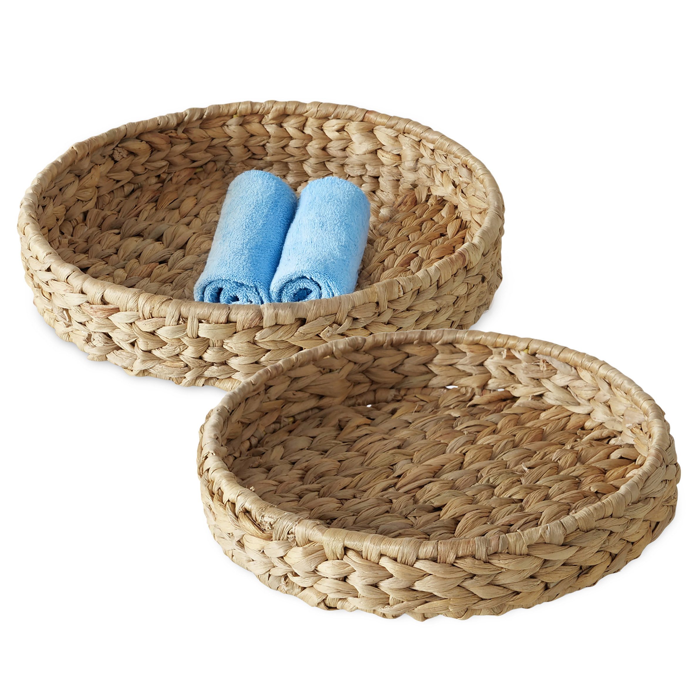 Spetebo Dekotablett Korbschale Wasserhyazinthe Boho Chic (Set, 2 St., 1), a günstig online kaufen