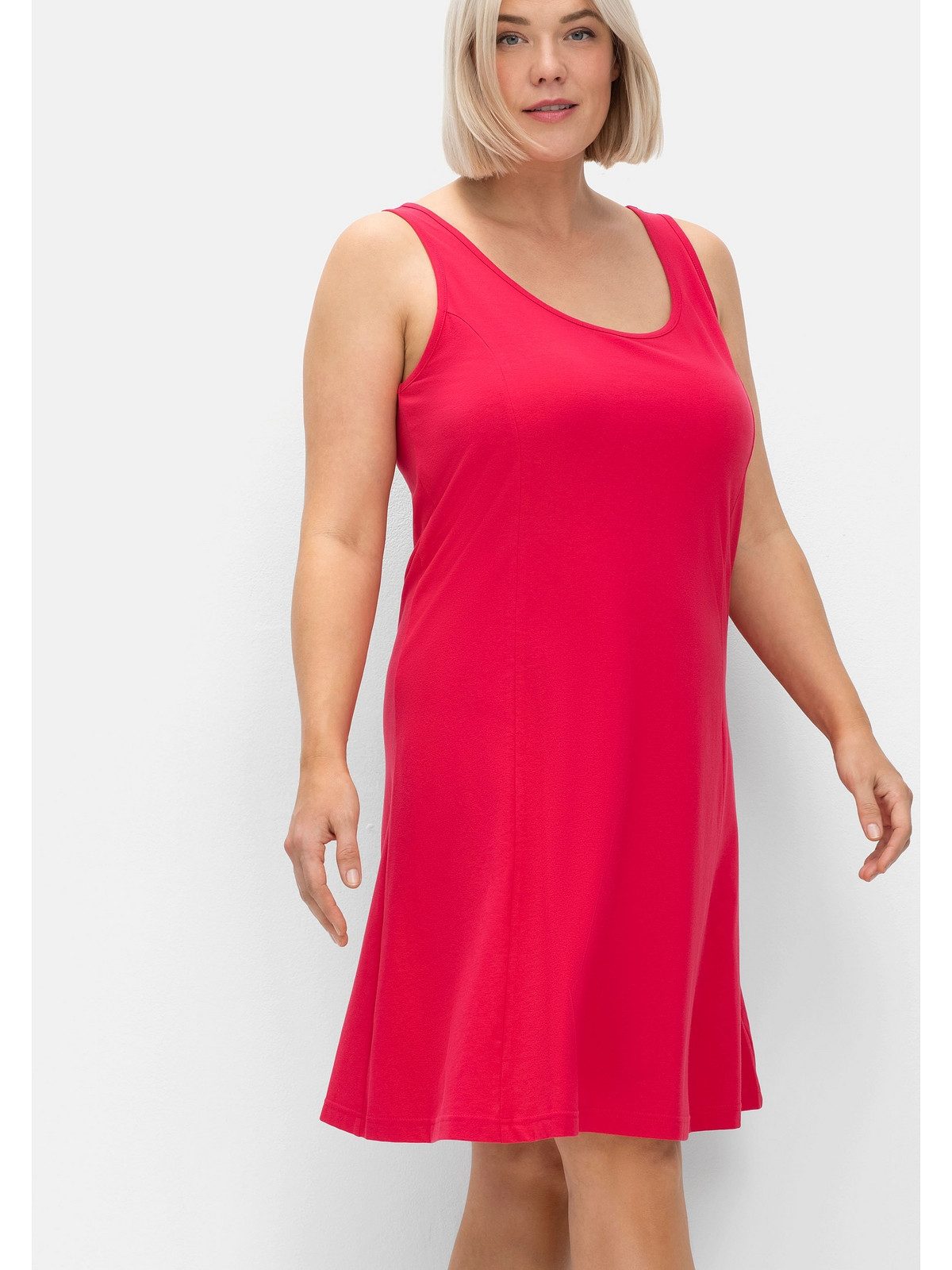 Sheego Jerseykleid Große Größen mit breiten Trägern