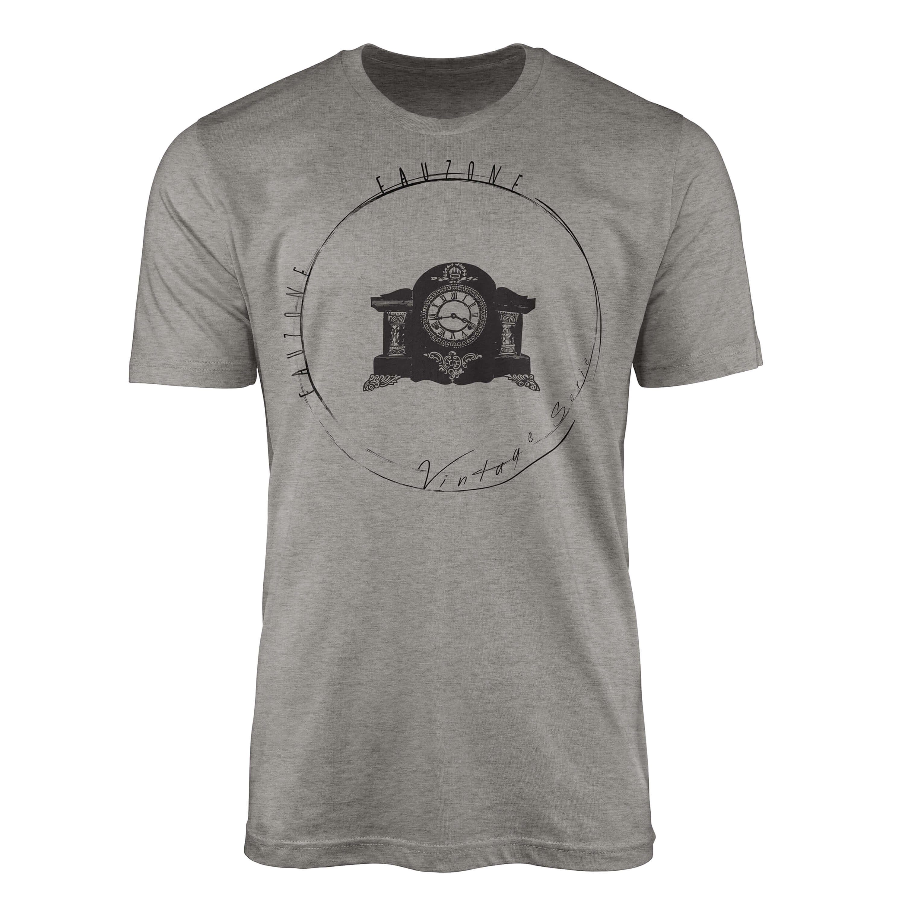 Sinus Art T-Shirt Vintage Herren T-Shirt Kaminuhr Ash | T-Shirts