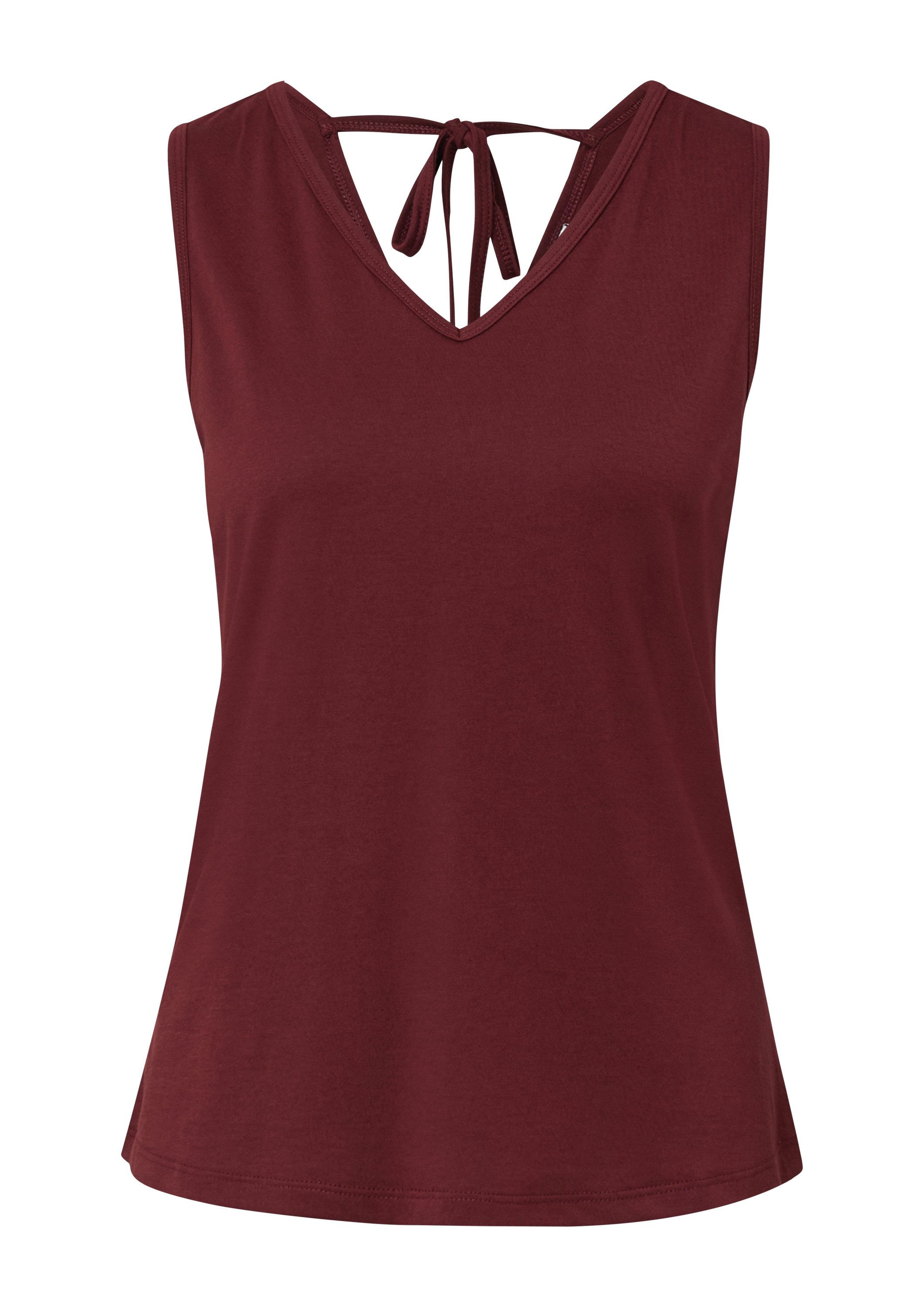 s.Oliver Muscleshirt T-Shirt Top mit V-Ausschnitt und Rücken-Detail günstig online kaufen