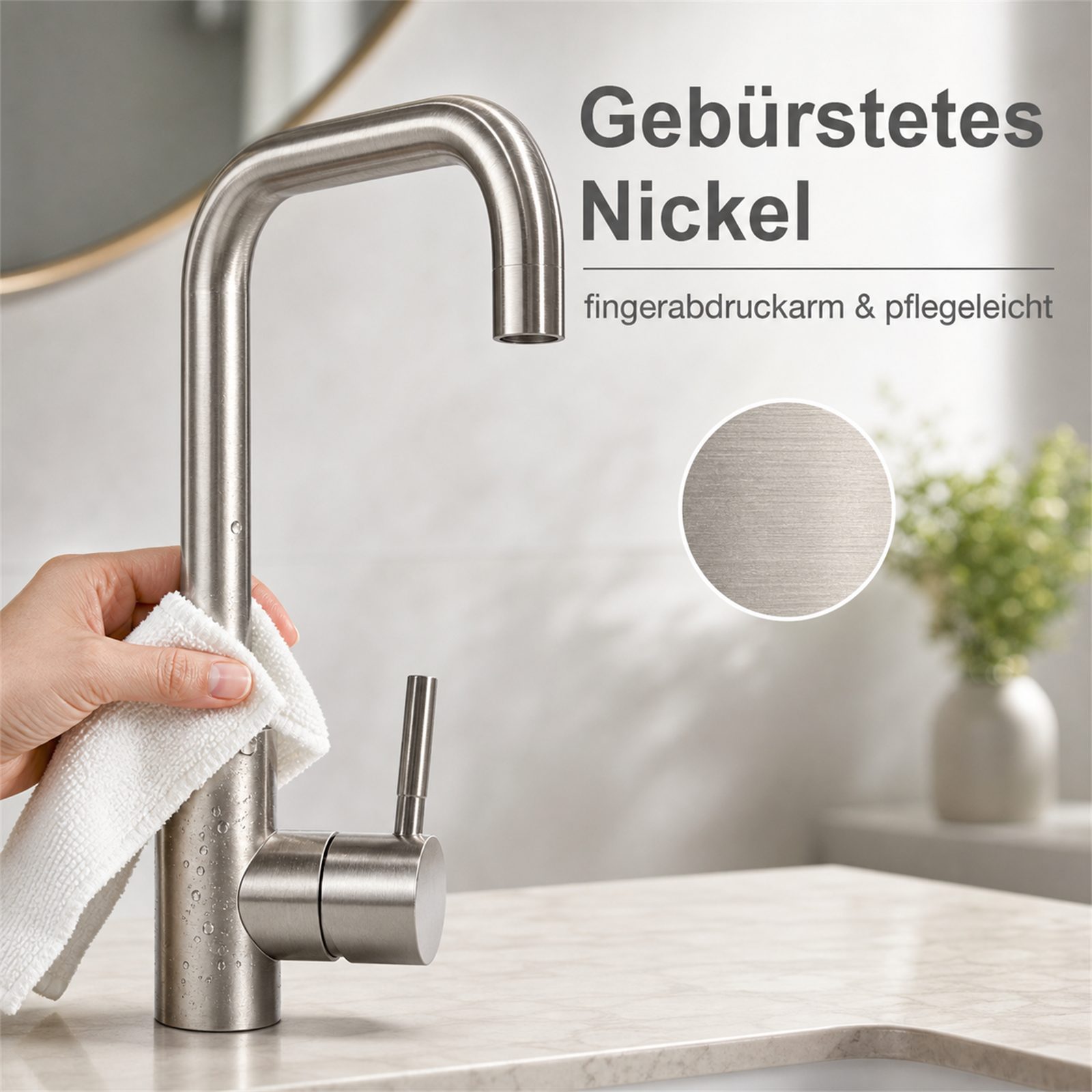 Ledklang Küchenarmatur Hochdruck Edelstahl Spültischarmatur 360° schwenkbarem Auslauf (1-St) für Spüle & Waschbecken – Bild 5 von 5