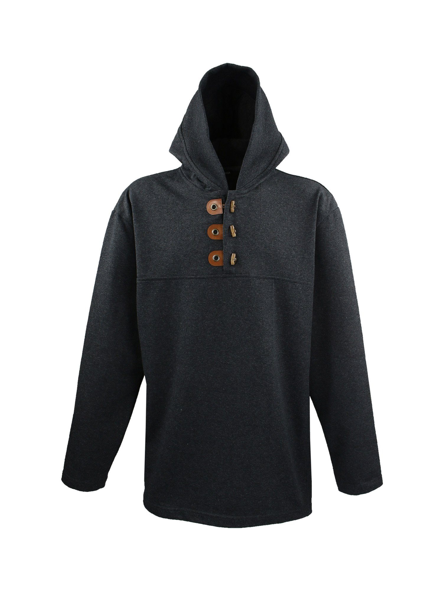 Pullover Hoodie Herren Lavecchia Hoodie anthrazit Kapuzensweatjacke LV-605 Übergrößen