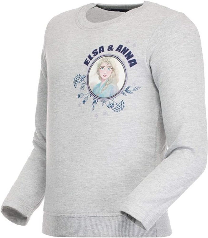 Disney Rundhalspullover Disney Eiskönigin Kinderpullover mit holografischem Muster