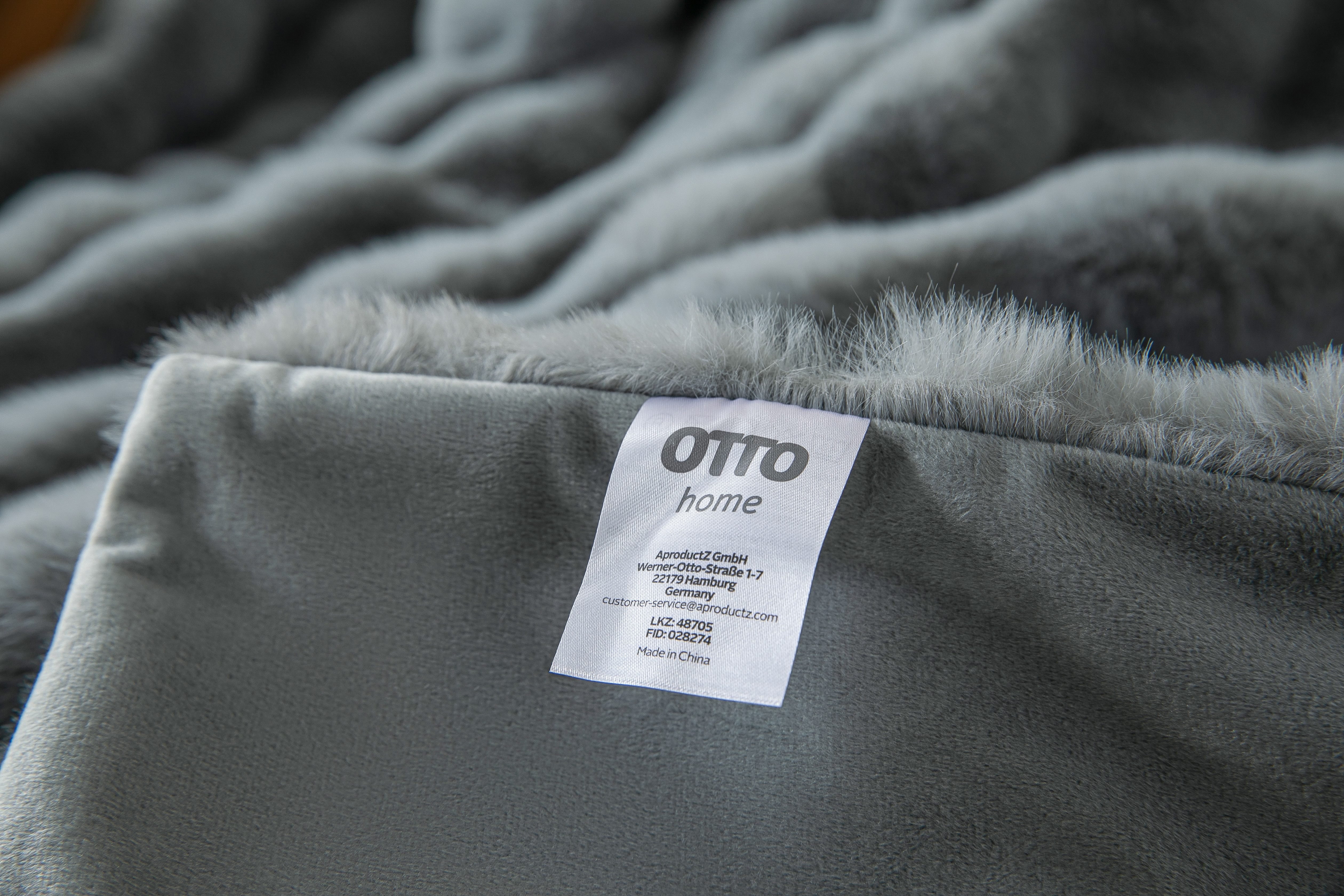 Wohndecke Briee Premium, OTTO home, Decke mit Fell-Optik, bubble, unifarben, hochwertige Qualität 550g/m²