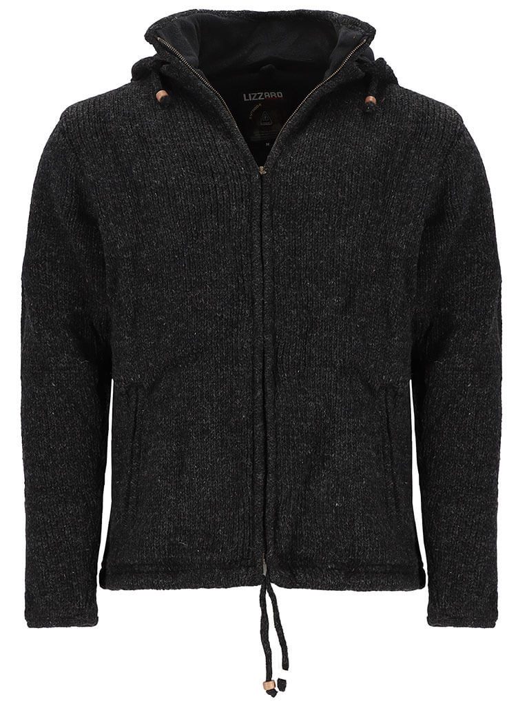 Lizzard Sports Wolljacke 505026 Herren Wolljacke mit Kapuze abnehmbar - Sweatjacke Kapuzenjacke Wolle