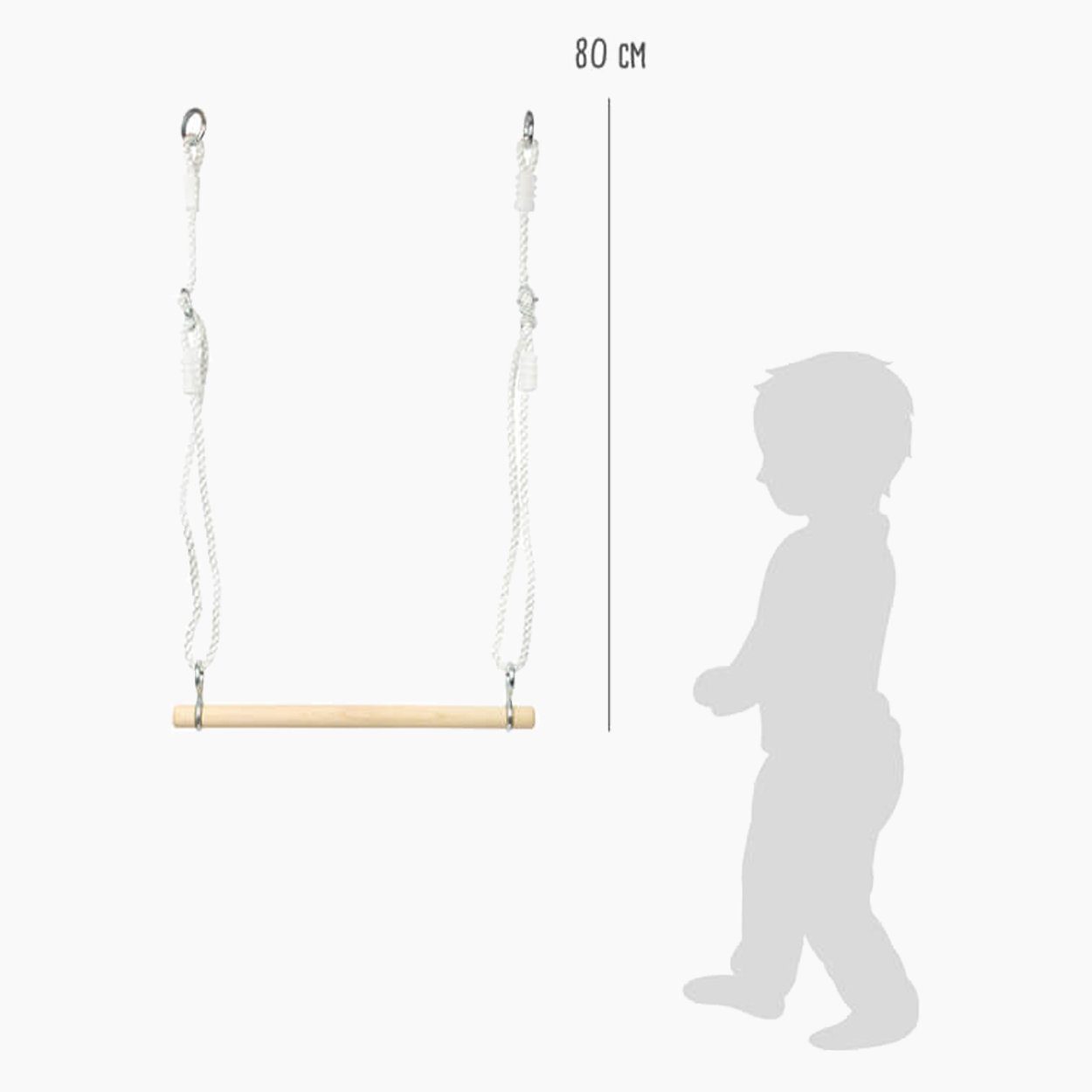 Small Foot Turnring Holztrapez (set packung, packung), kinderleicht mit dieser Turnstange oder Schaukel