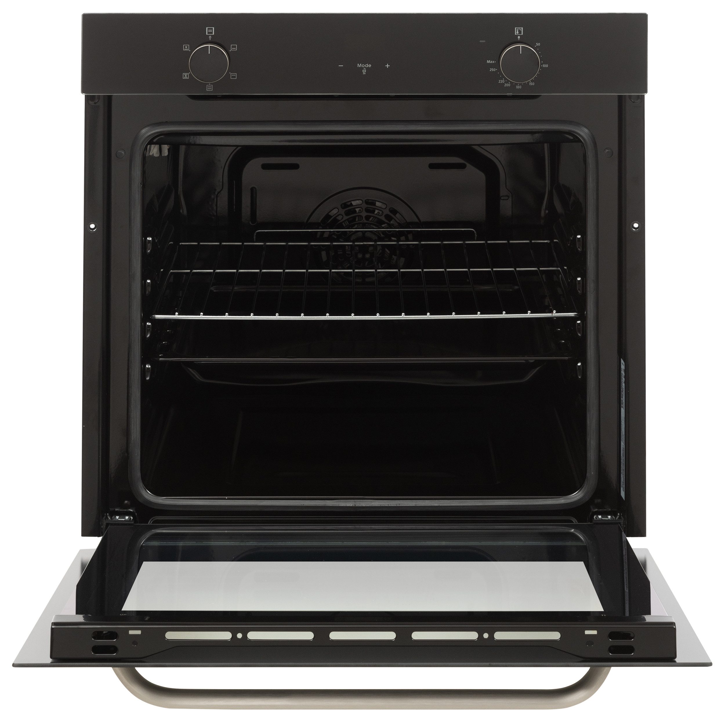 Telefunken Einbaubackofen B-OV-75-A-I, Backofen autark ohne Kochfeld, 60 cm, 73 Liter, 5 Funktionen, schwarz