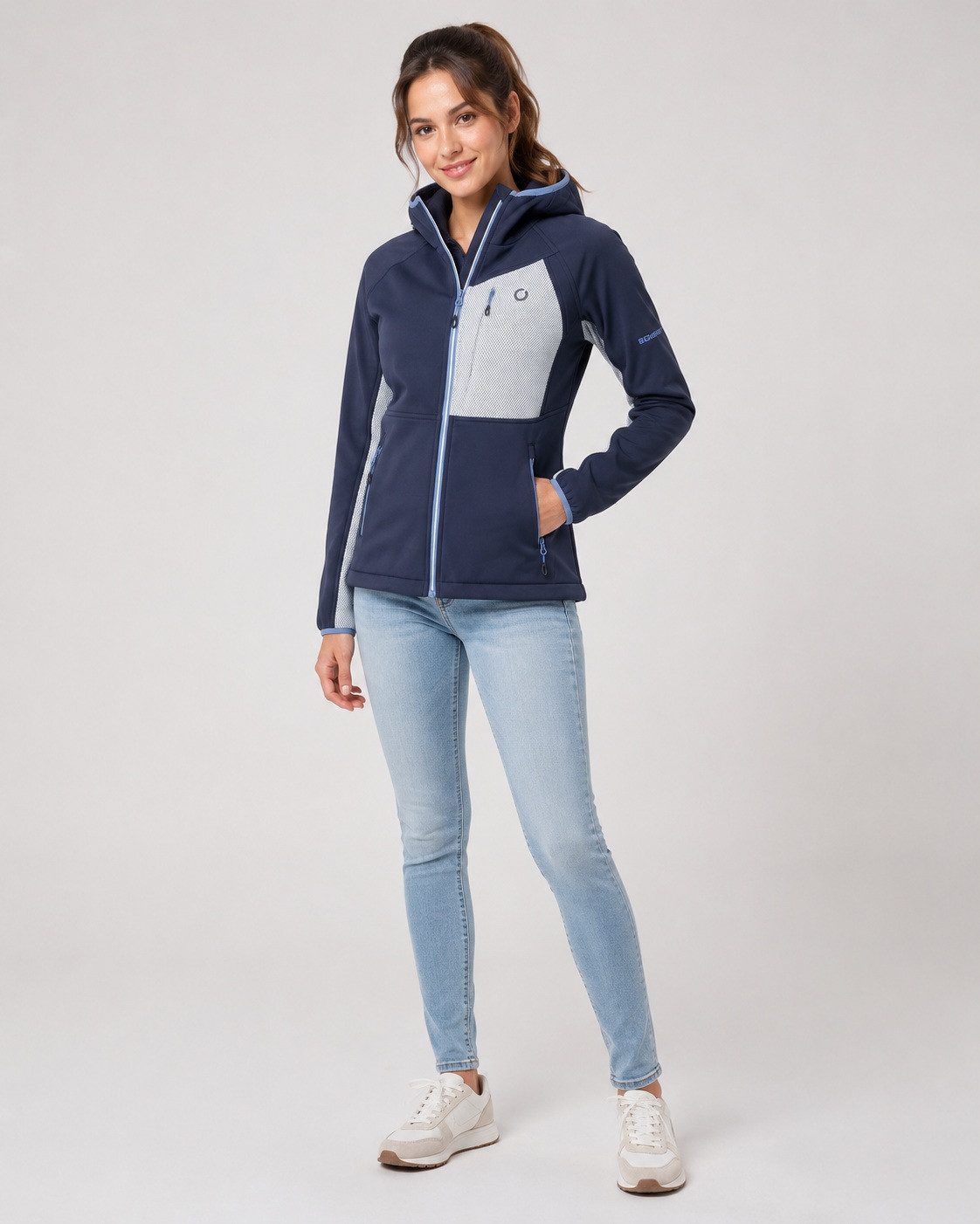 LPO Funktionsjacke PIARA Damen Softshelljacke Outdoorjacke CS angeschnittene Kapuze
