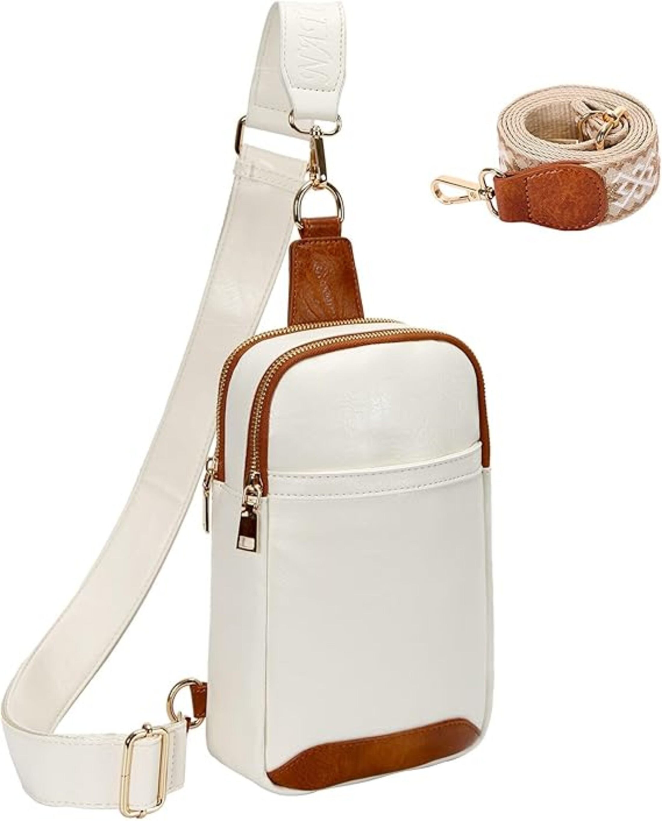 M-Diamant Umhängetasche Kompakte Crossbody Brusttasche mit Wechselgurt Leic günstig online kaufen