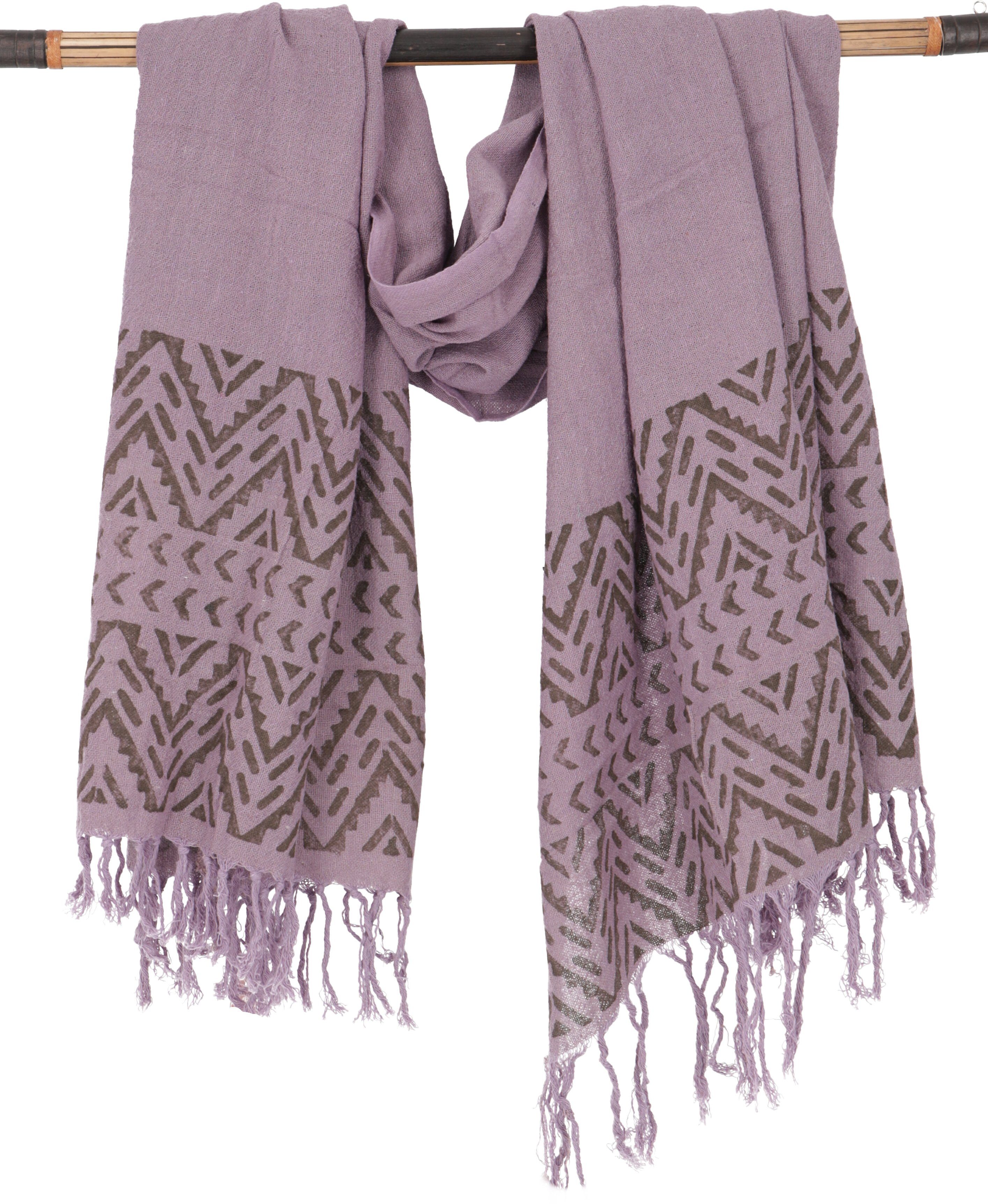 Guru-Shop Halstuch Handgewebtes Baumwolltuch mit Tribalmuster,.. günstig online kaufen