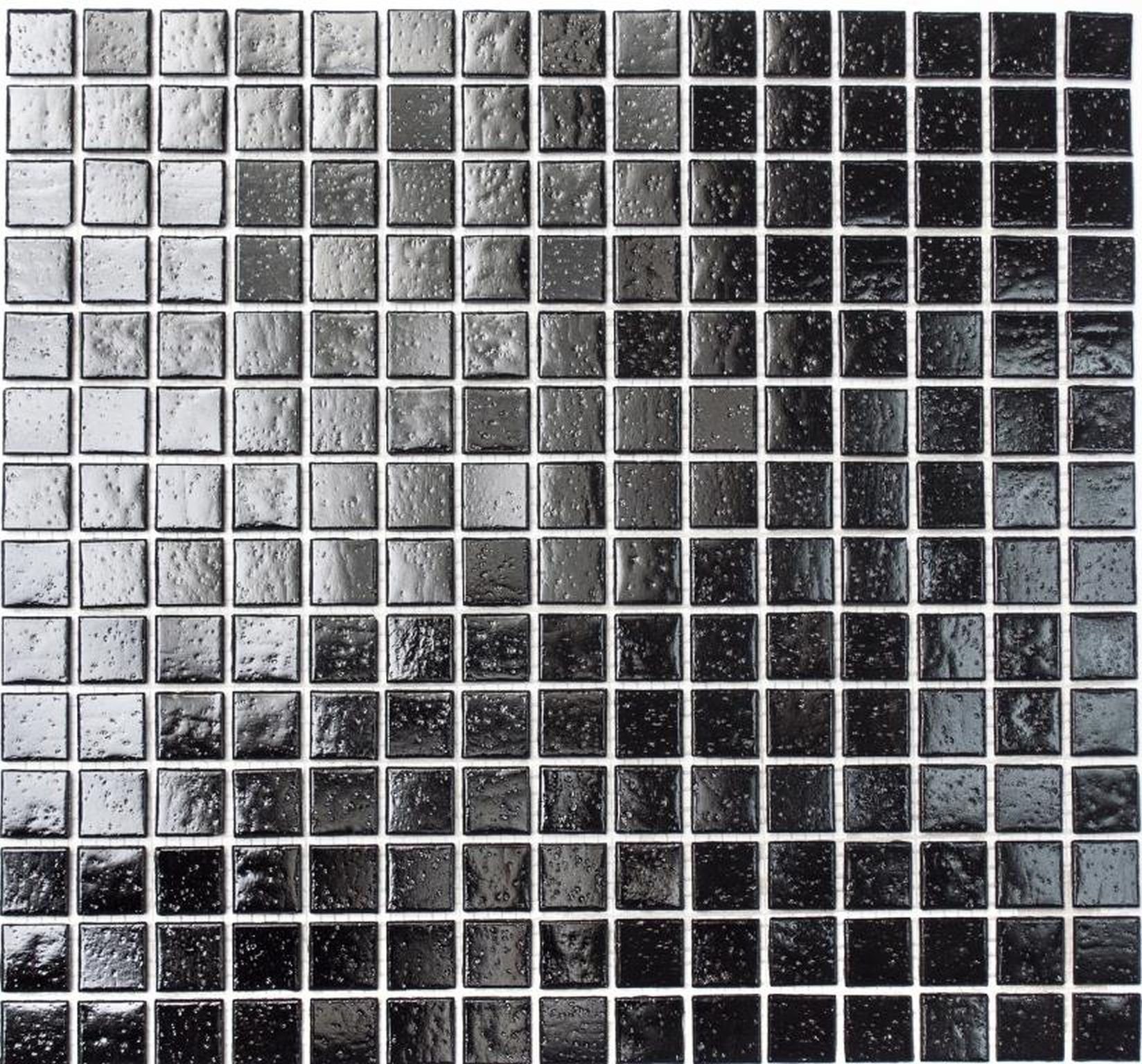 Mosaikfliese Schwarz WAND Mosani BAD Dusche Spots Küchenwand Glasmosaik Bodenfliese