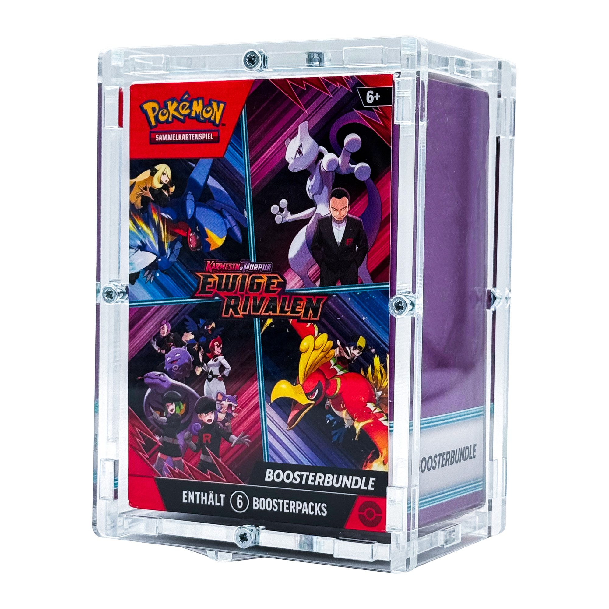 DragonCollect Sammelkarte Acryl Case für Pokemon Booster Bundle Box Schutz zB. Schwarze Blitze, Made in Germany