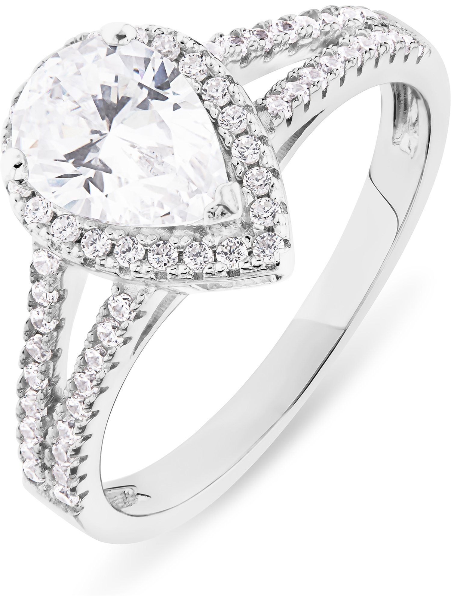 FAVS Silberring FAVS Damen-Damenring 925er Silber 1 Zirkonia, Zirkonia, synthetisch
