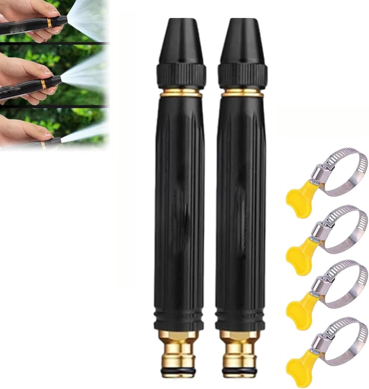 FELIXLEO Multifunktionsbrause Hochdruck Wasserpistole Set mit Mehrfach Spruehmuster 2 Stk, (1-St)