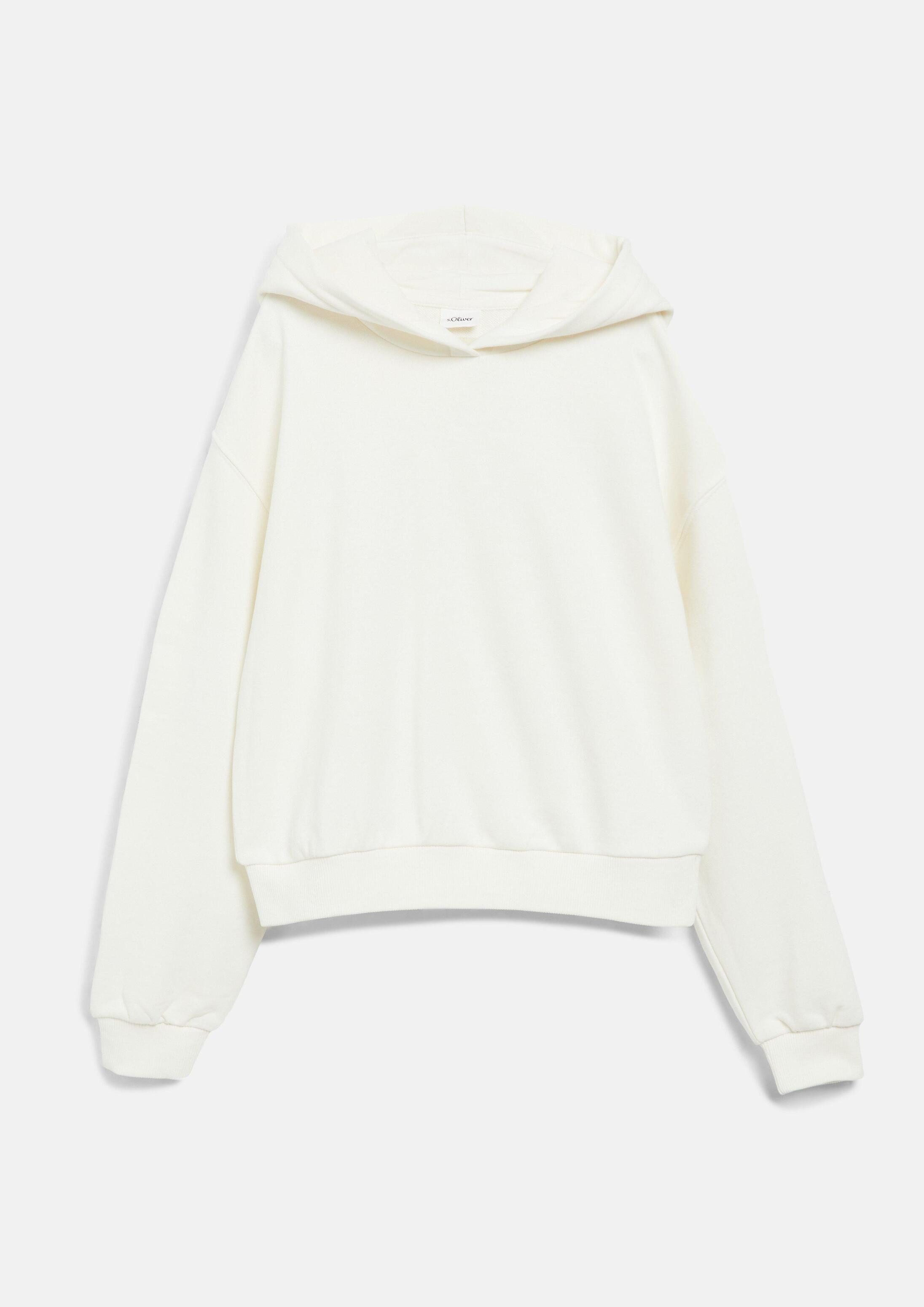 s.Oliver Sweatshirt Sweatshirt Cropped Oversize Hoodie mit Rückenprint