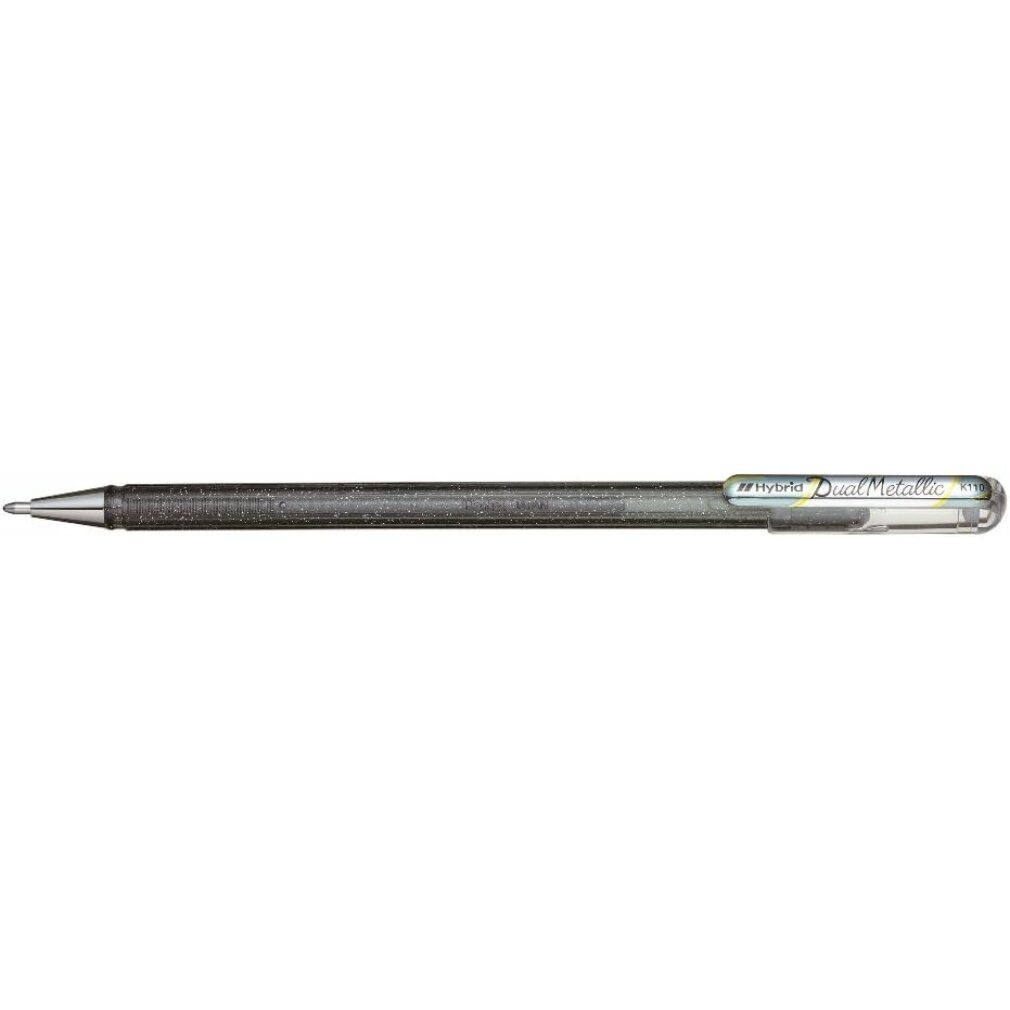 PENTEL Gelschreiber Hybrid Dual Metallic Gelschreiber 0,5 mm, Schreibfarbe: silber
