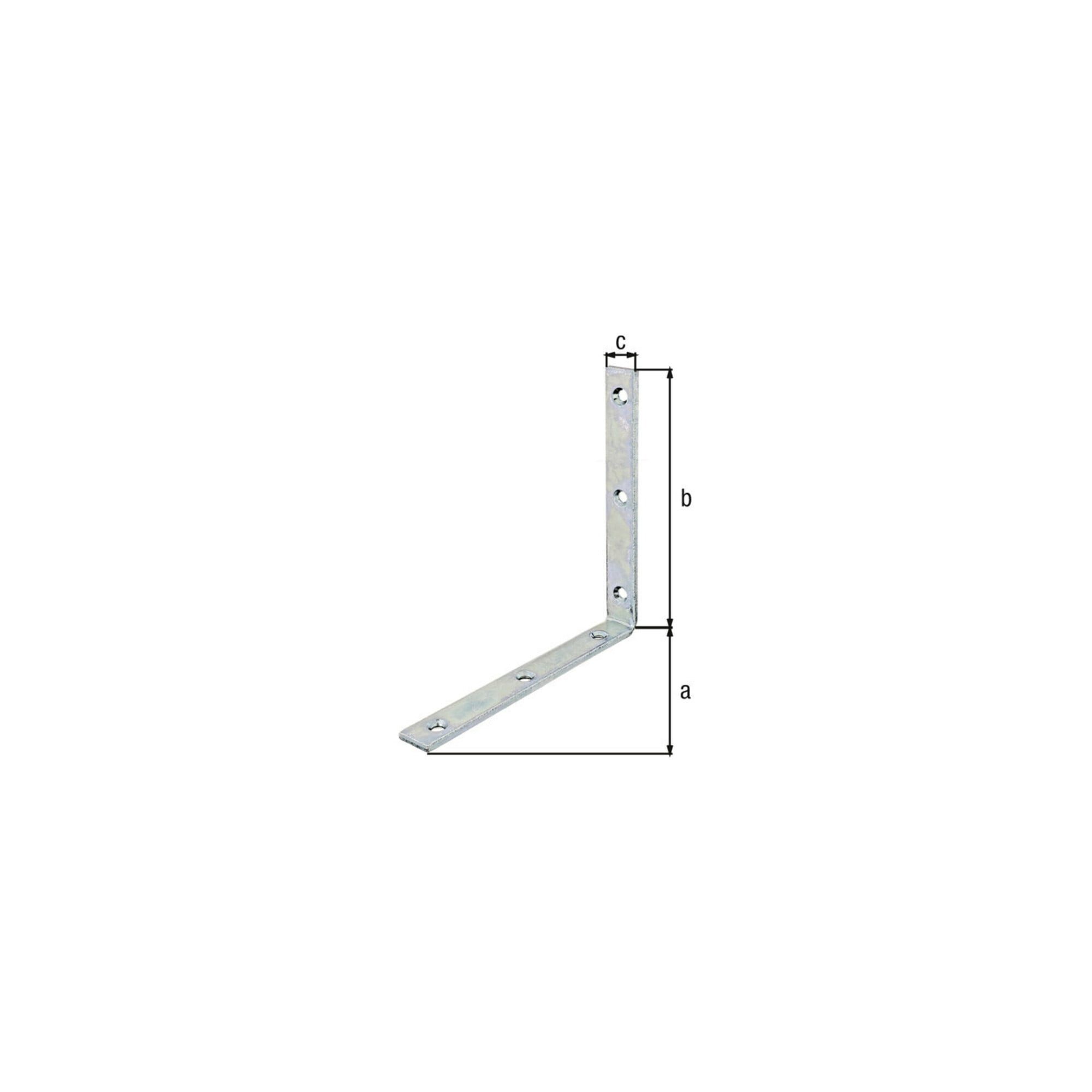 Alberts Parka GAH Alberts Balkenwinkel 160x160x20x5mm Stahl roh, gelb galvanisch ver
