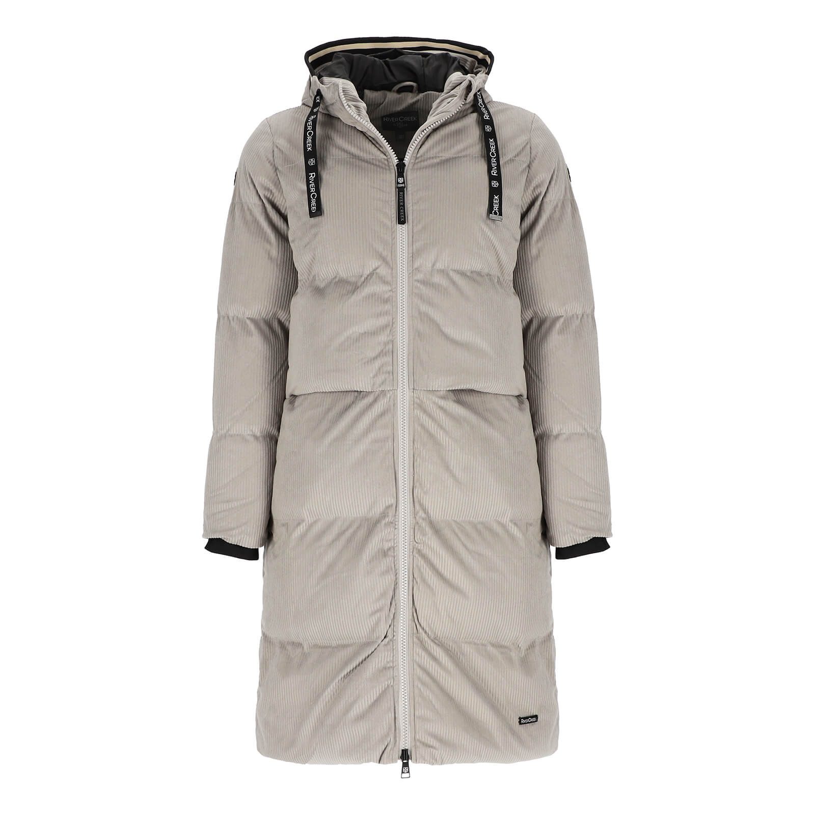 River Creek Wintermantel Damen Cordmantel mit angeschnittener Kapuze - Mant günstig online kaufen