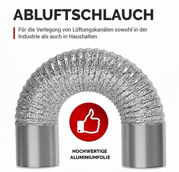 VIOKS Flexrohr Alu Abluftschlauch 100erR, 3 Meter universal für Lüftung Trockner Abzugshaube