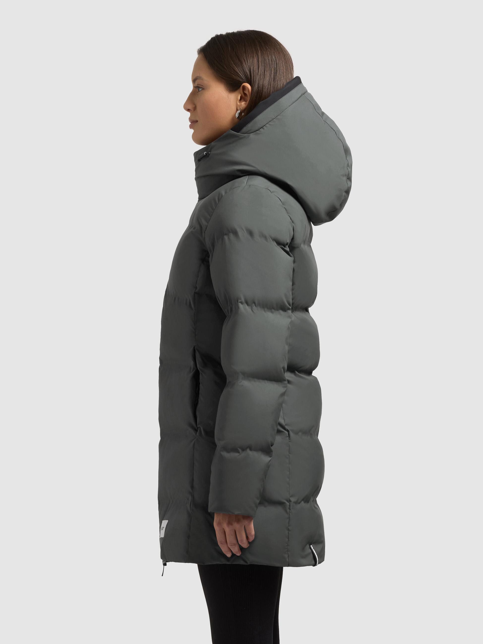 khujo Kurzmantel Tanare4 Warmer Damen Puffermantel mit Kapuze