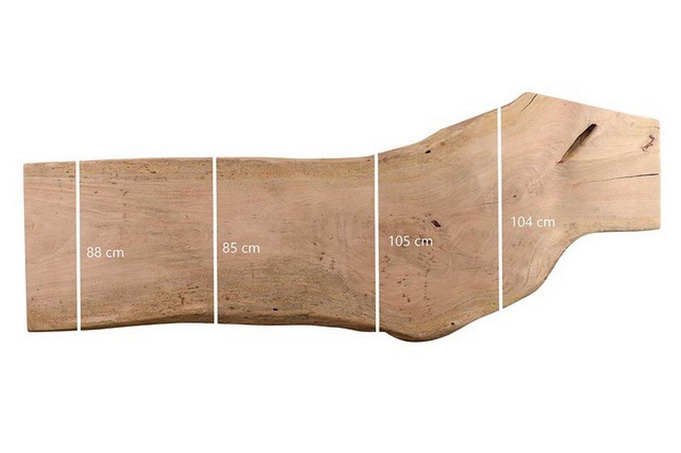 Mango Tischhelden 130 Tischplatte Monolith Tischplatte Massivholz