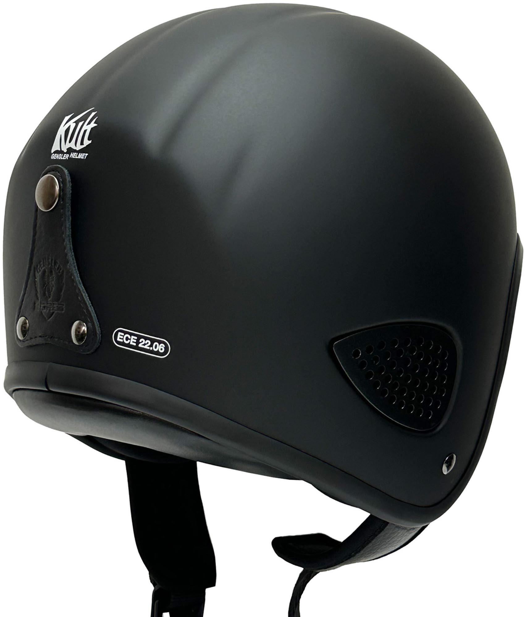 Bores Motorradhelm Gensler Kult Evo Jethelm, geeignet für Brillenträger